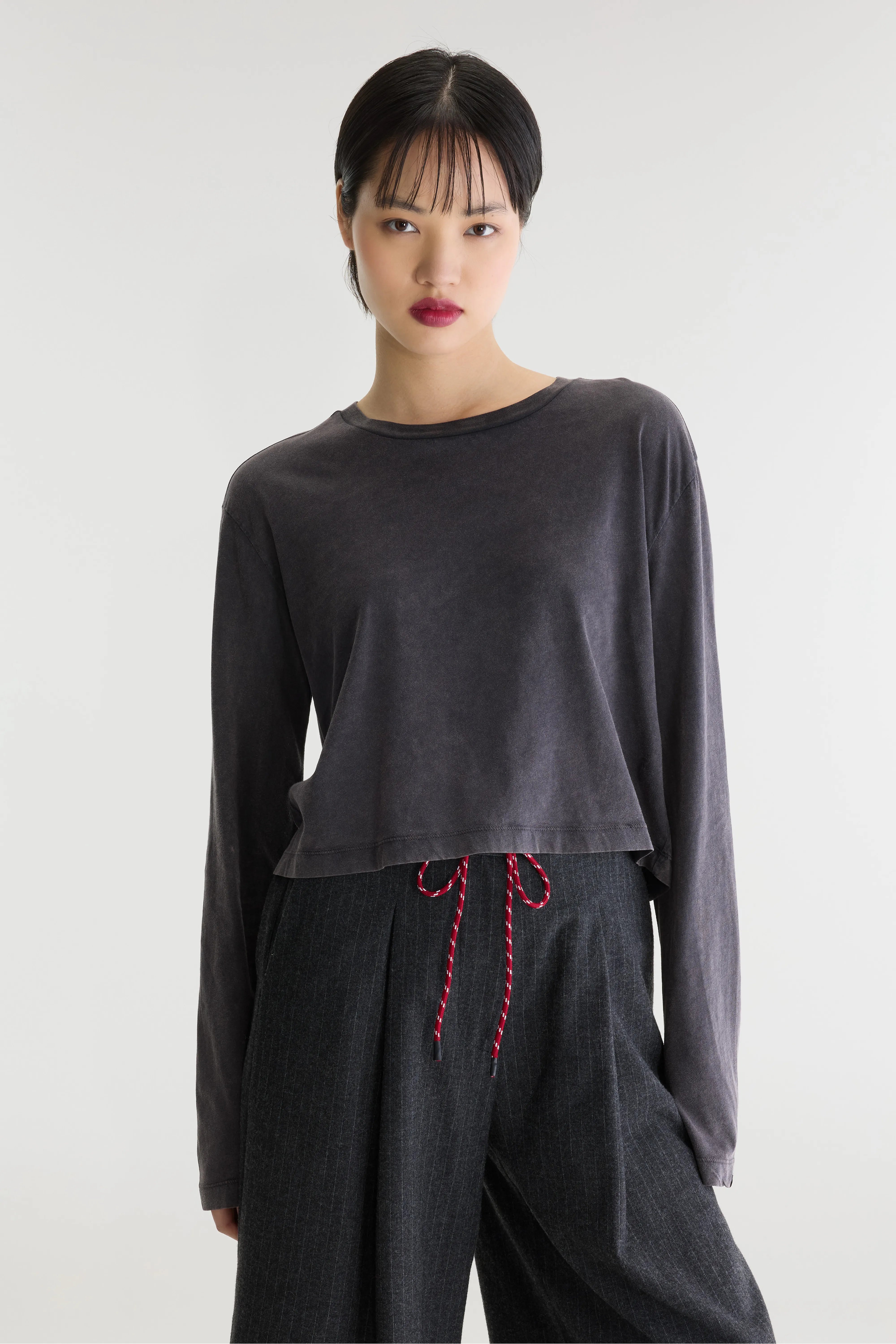 Fuele t-shirt met lange mouwen (262 / W / BLACK BEAUTY)