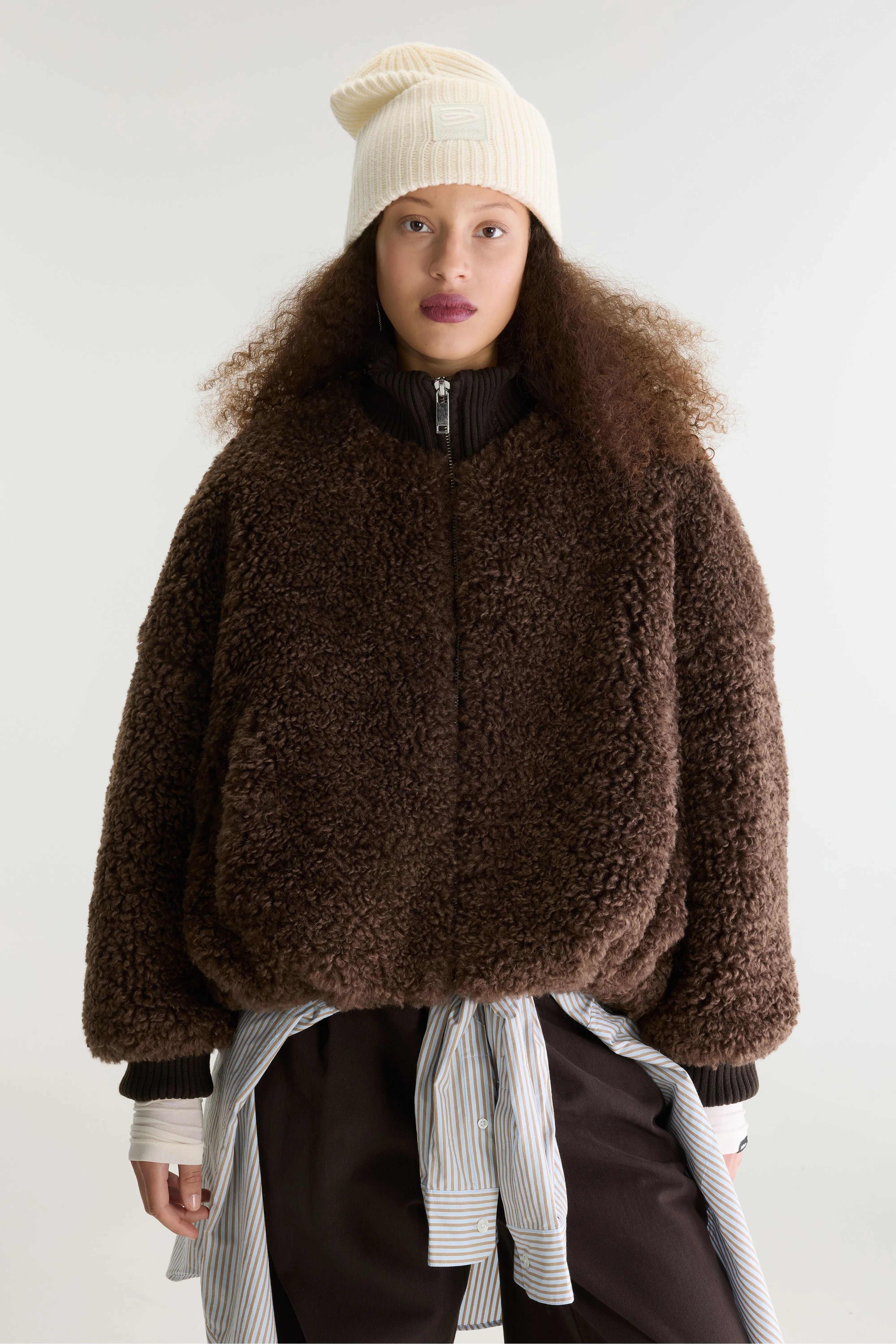 Jallis faux-fur jacket (262 / W / DARK ROAST)