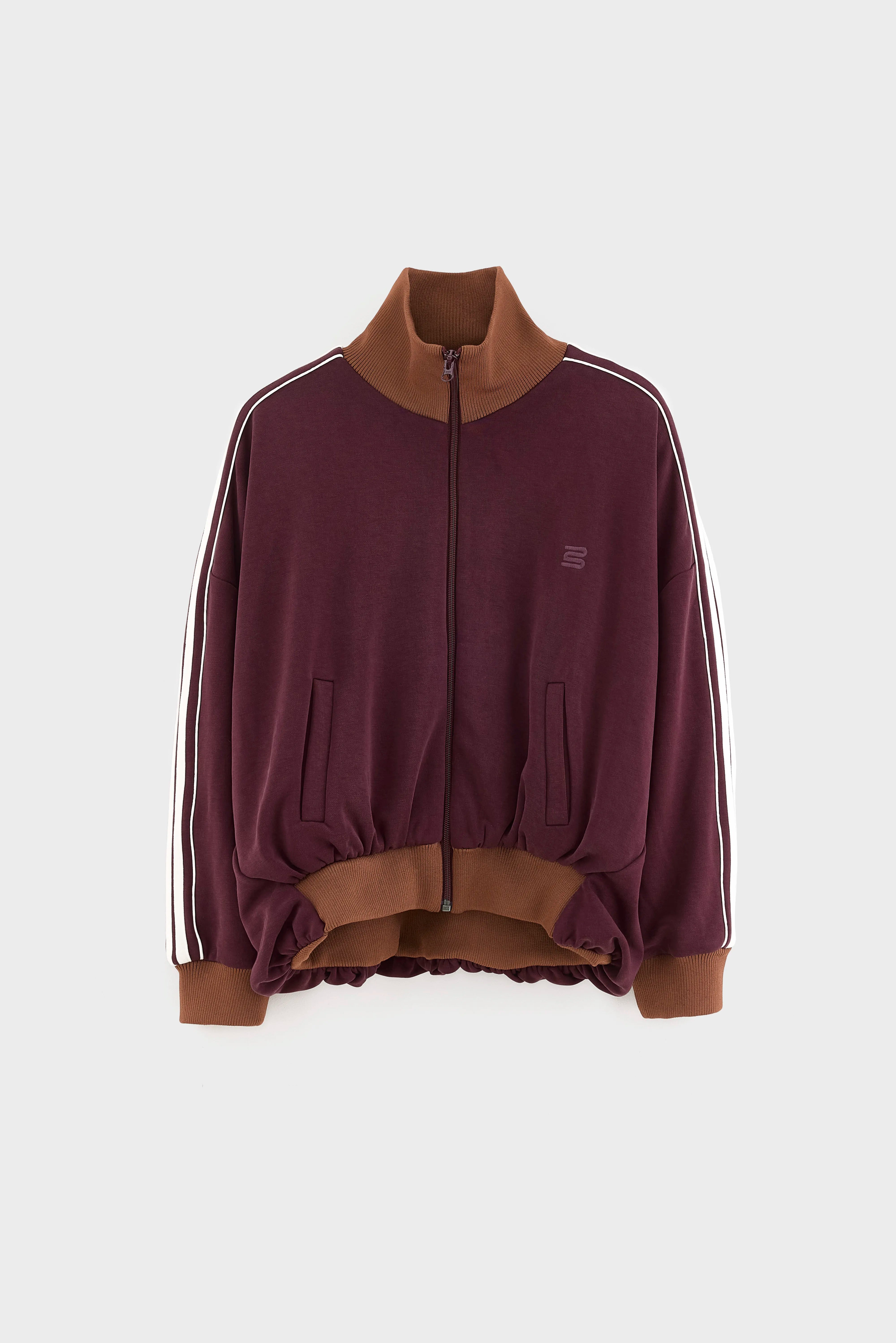 Sweatshirt zippé Teng (262 / W / BURGUNDY)