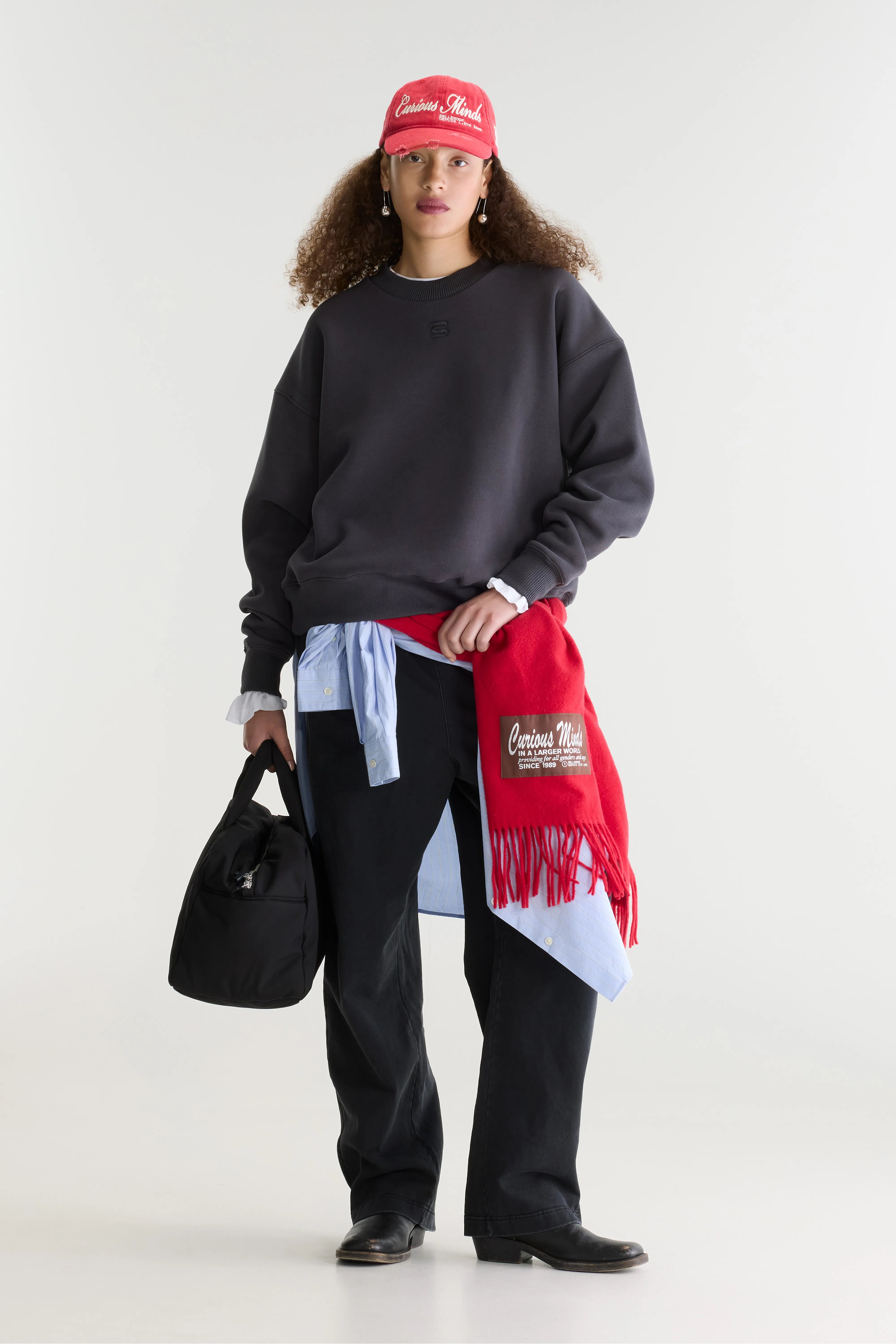 Sweatshirt col rond Temi (262 / W / CHARCOAL)