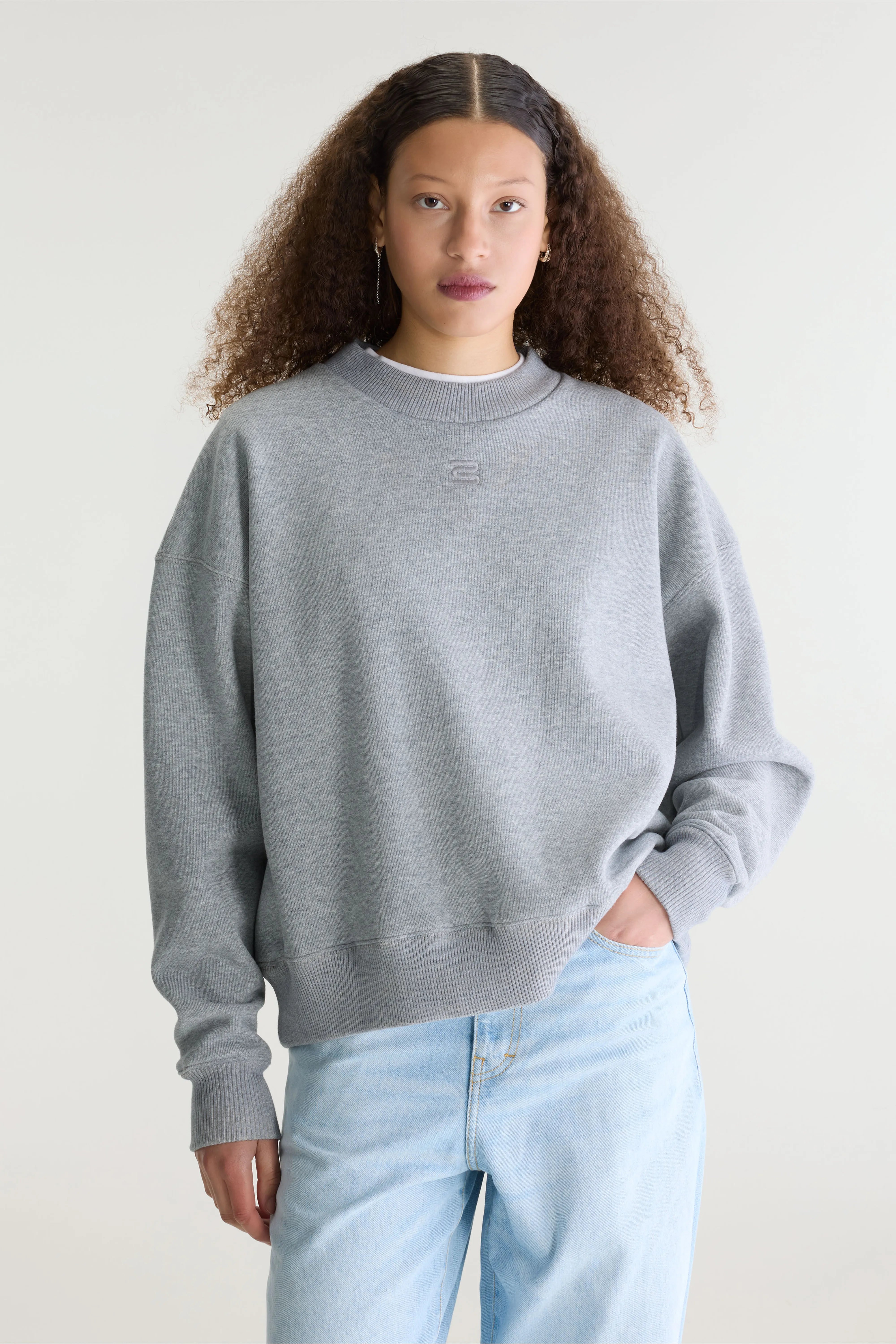Sweatshirt col rond Temi (262 / W / H. GREY)