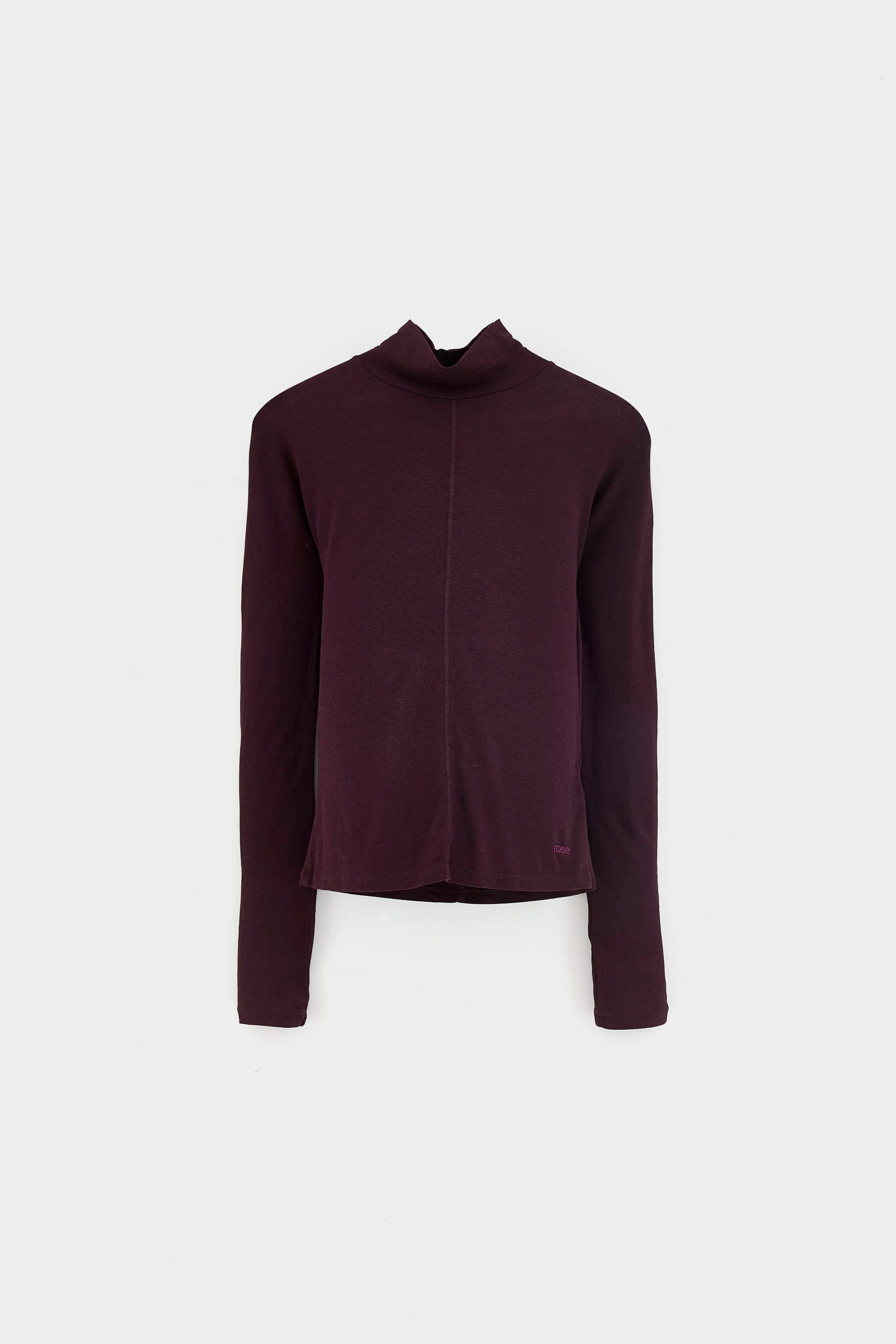 Flawy turtle neck t-shirt (262 / W / BURGUNDY)