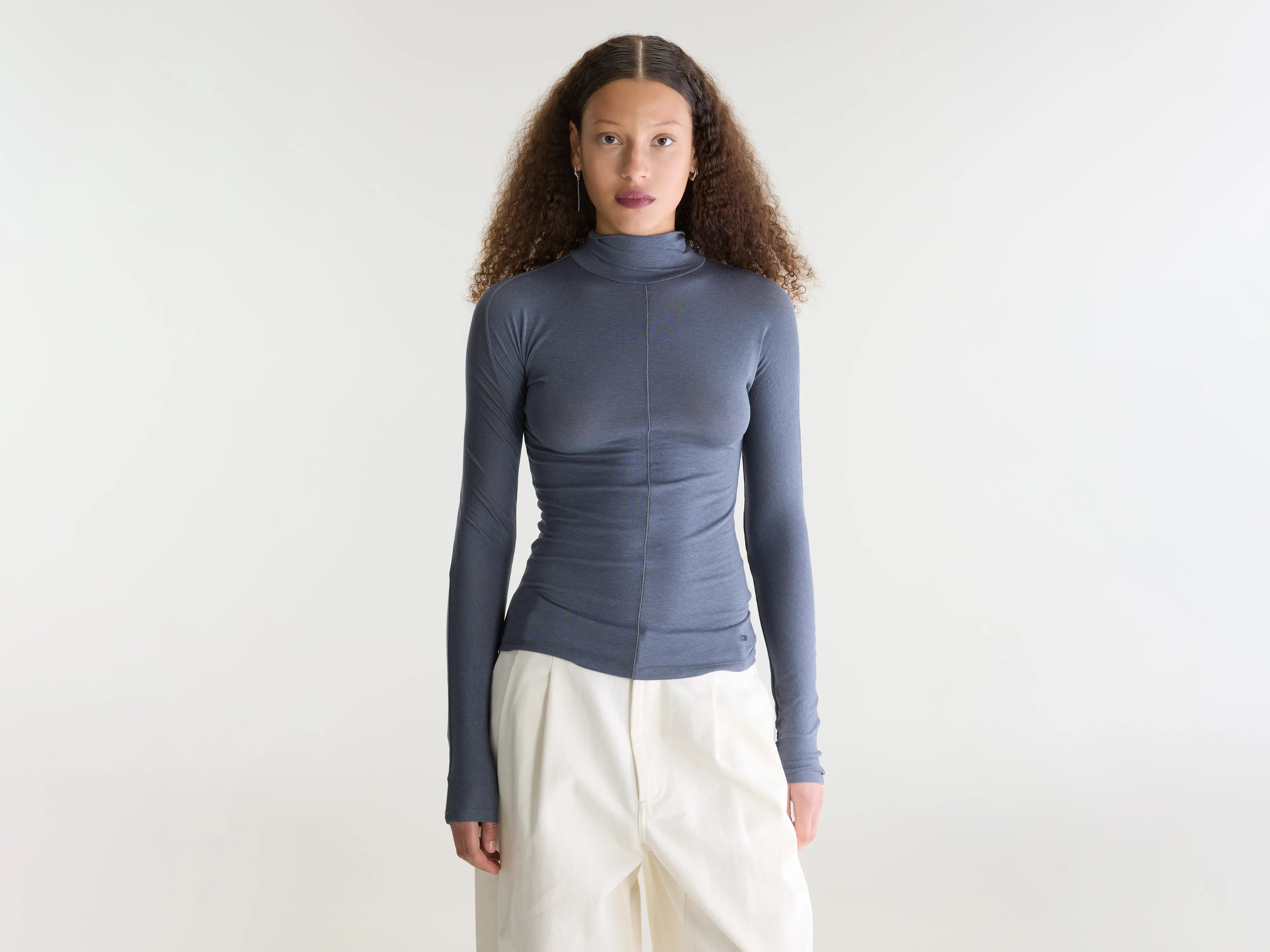 T-shirt col roulé Flawy (262 / W / TEMPETE)