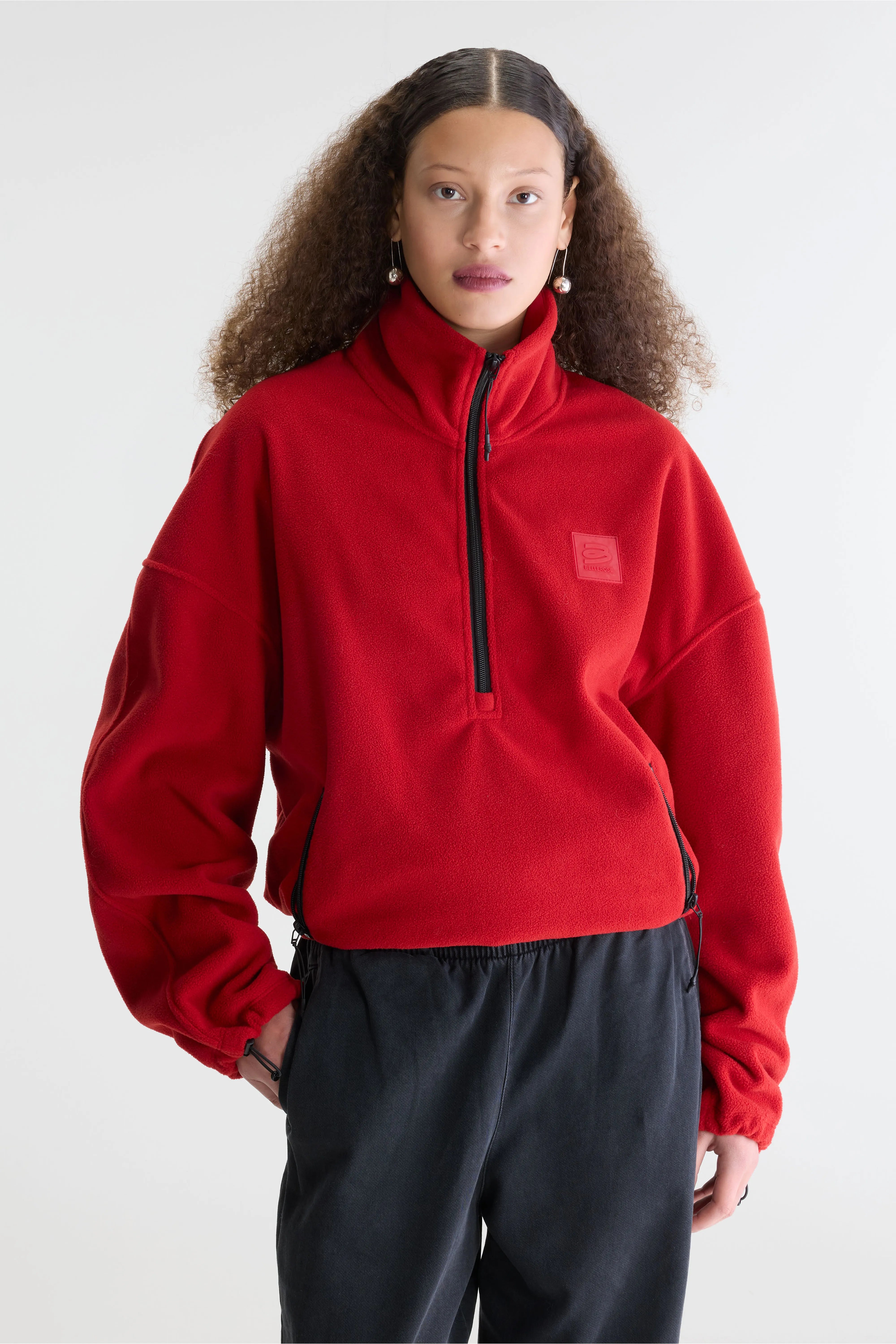 Sweatshirt à demi-zip Josie (262 / W / ECARLATE)