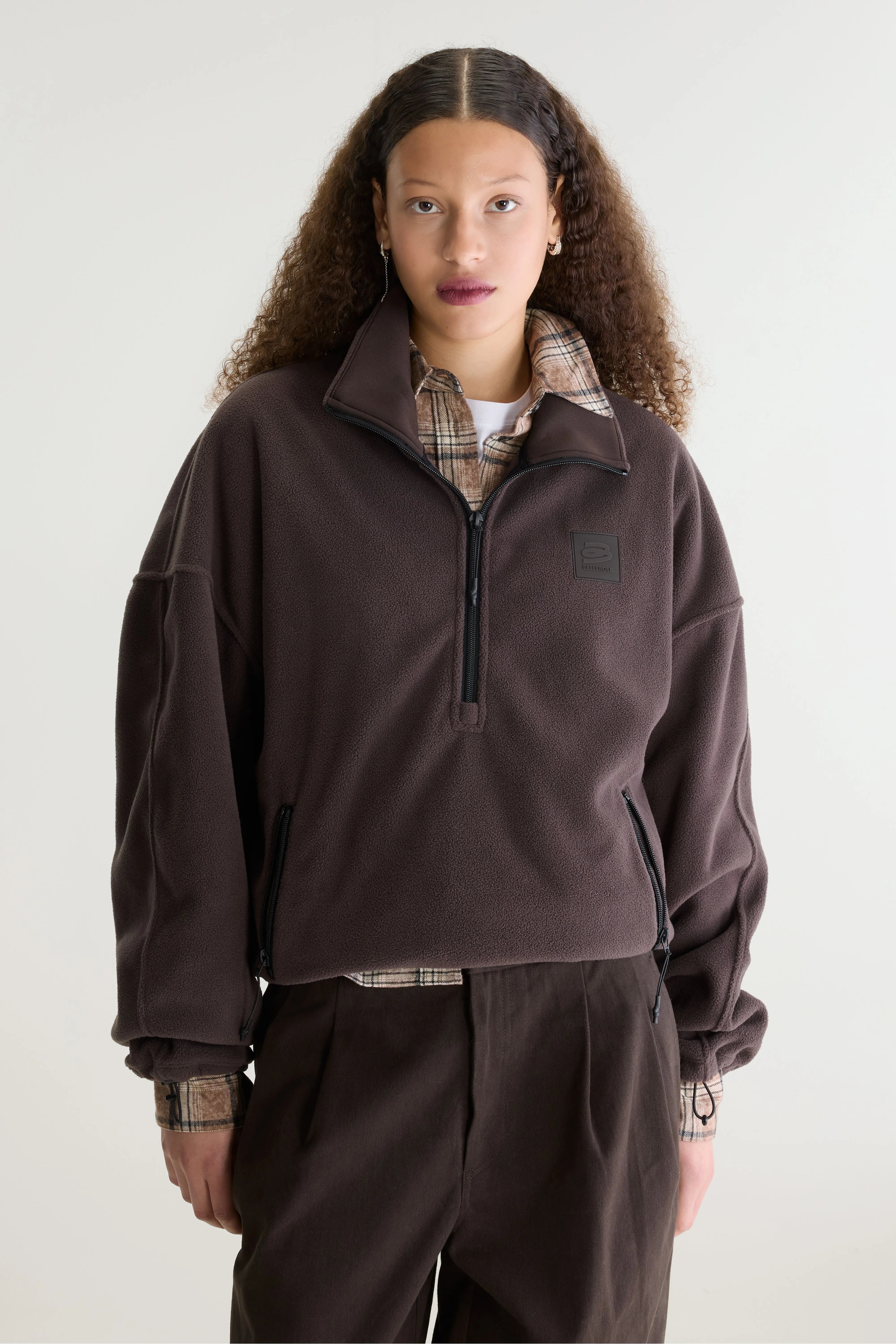 Sweatshirt à demi-zip Josie (262 / W / DARK ROAST)