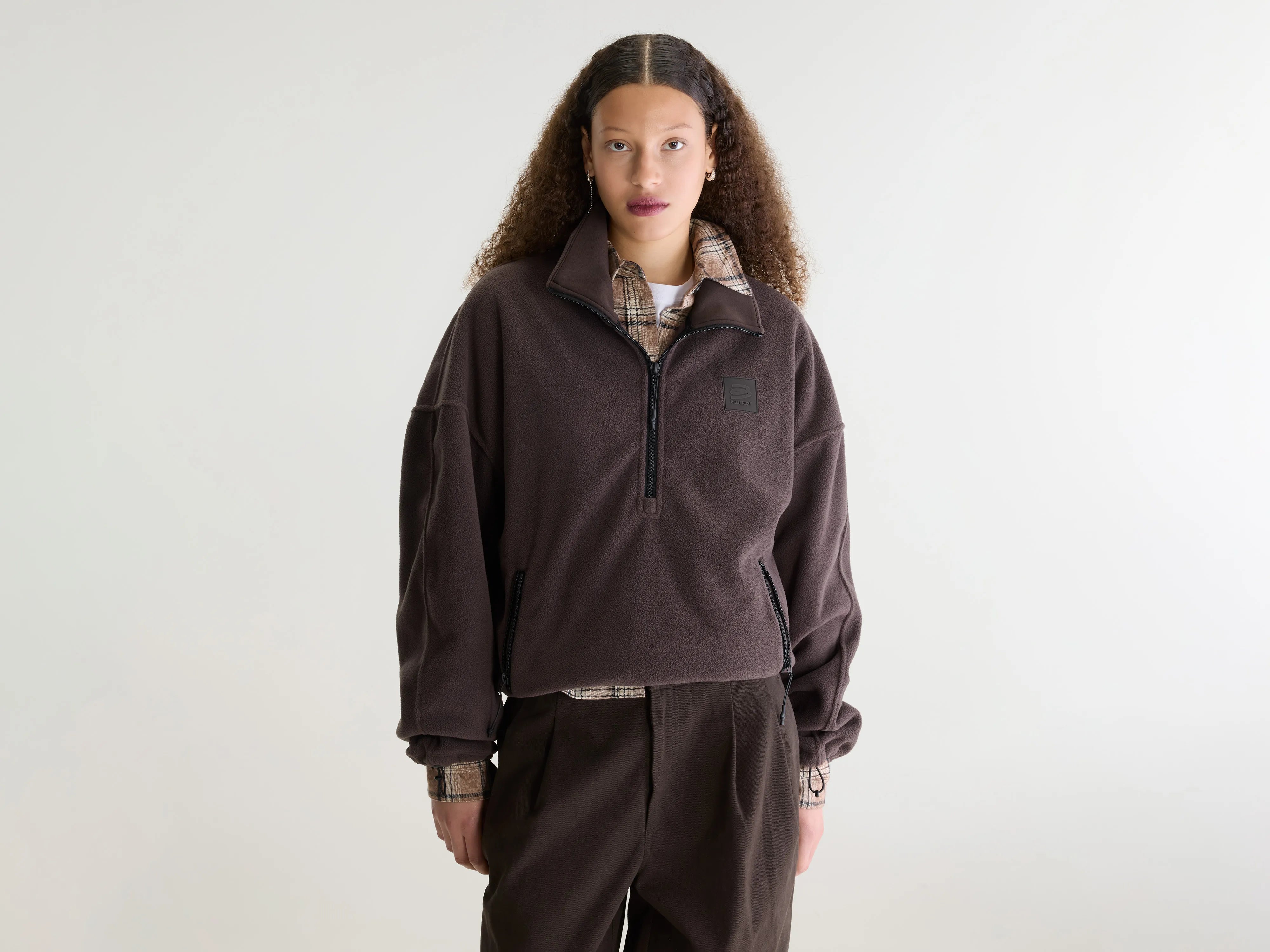 Sweatshirt à demi-zip Josie (262 / W / DARK ROAST)