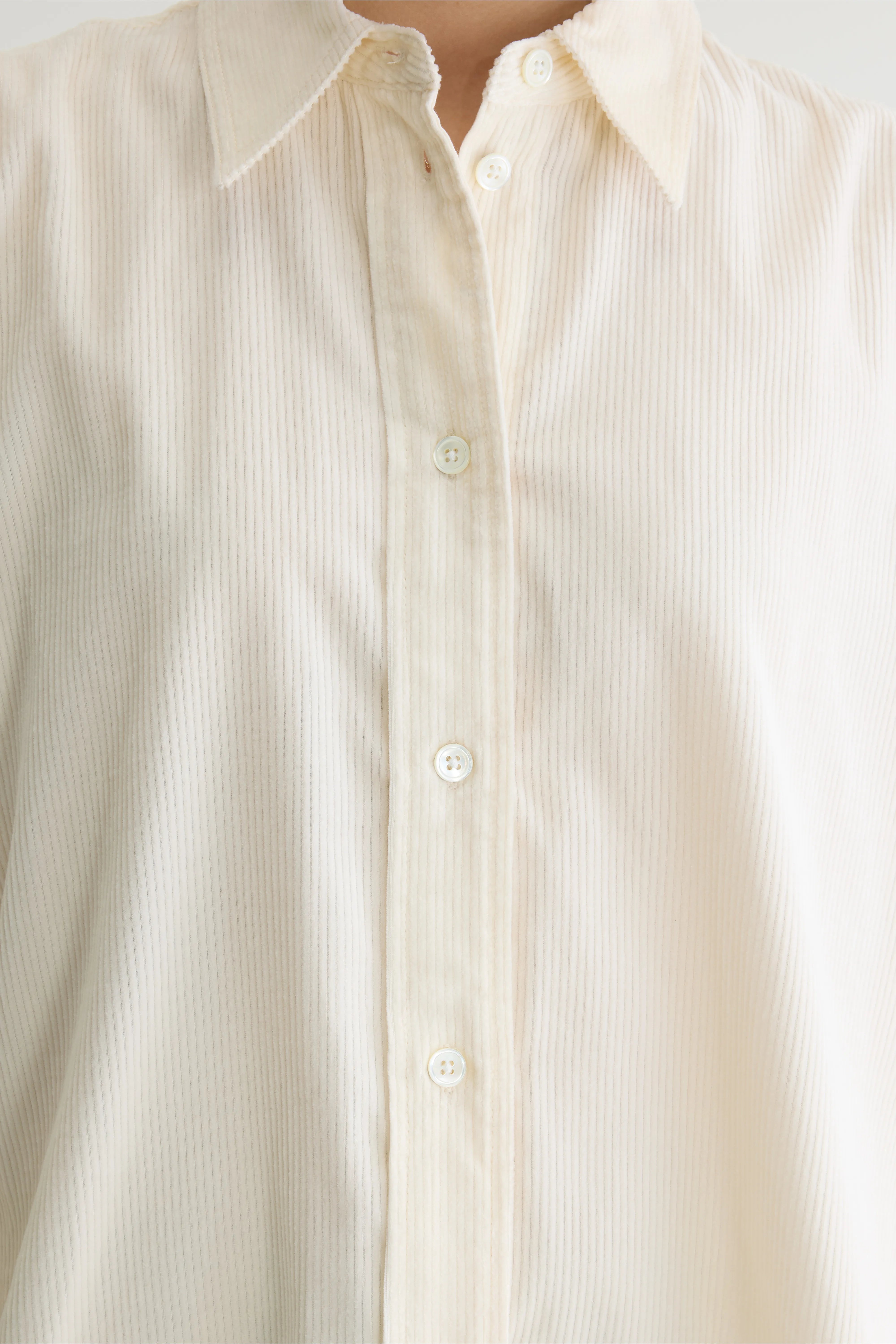 Chemise en velours milleraies Jullia (262 / W / NATURAL)