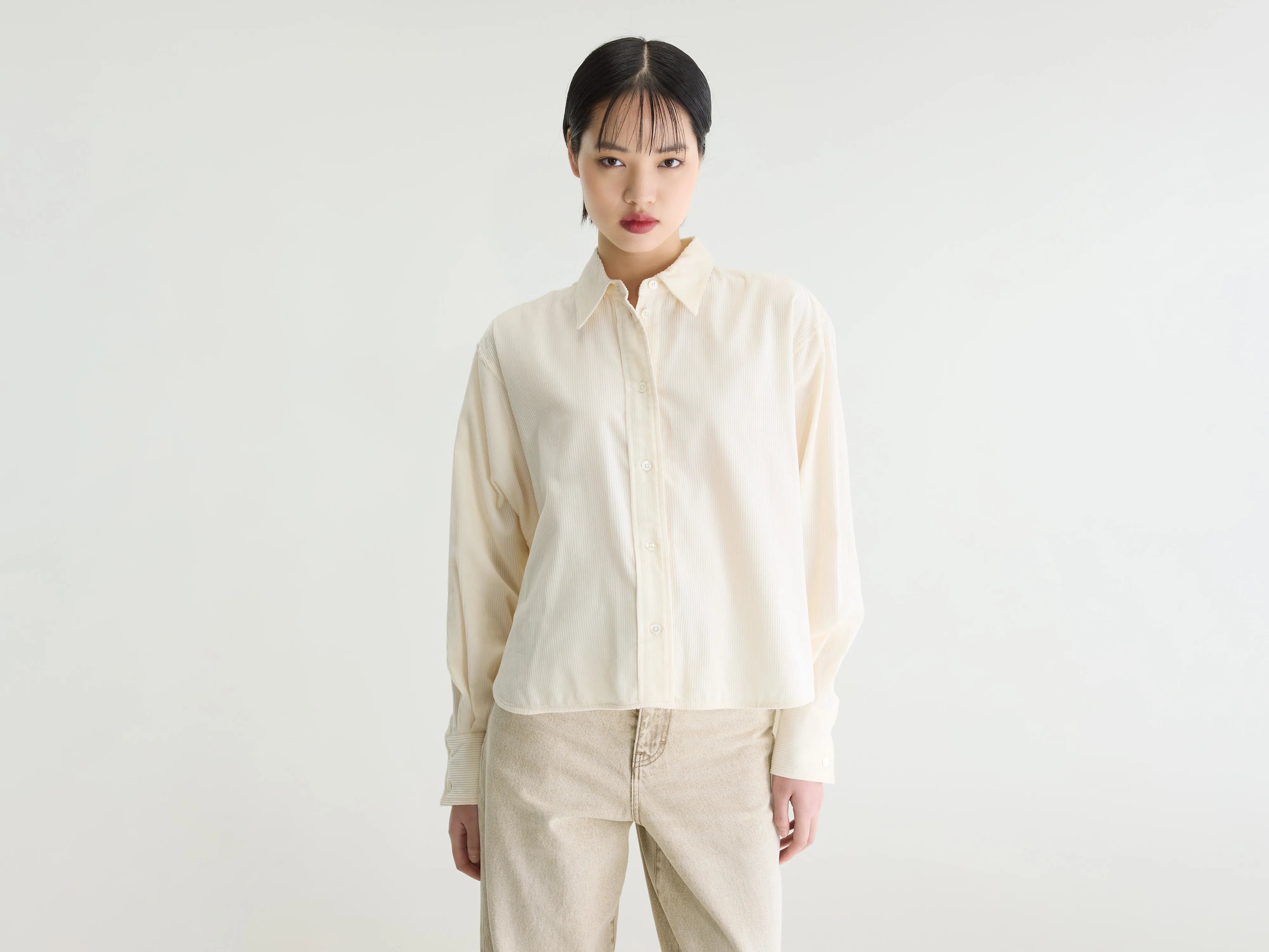 Chemise en velours milleraies Jullia (262 / W / NATURAL)