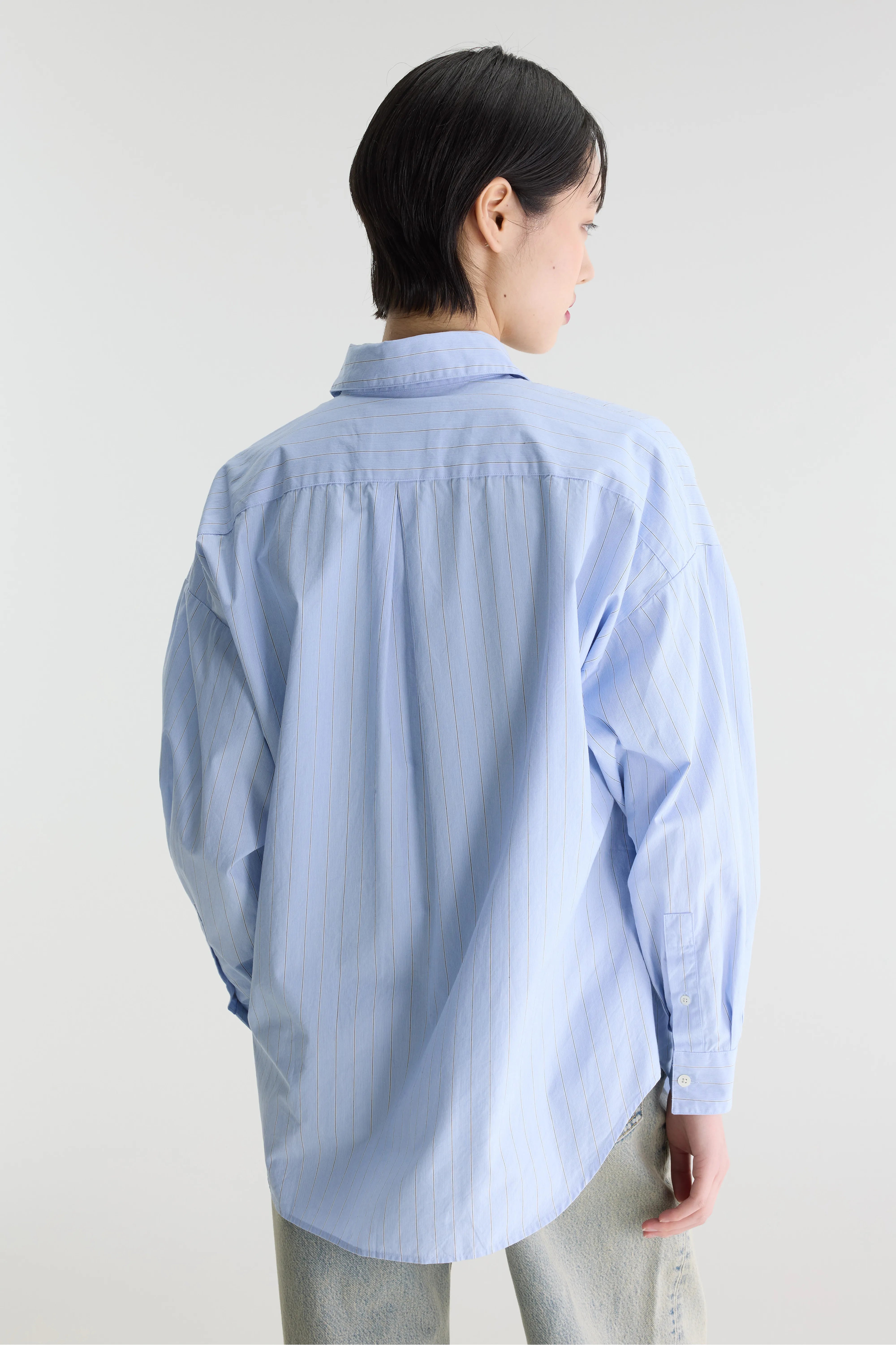 Giorgia gestreepte popeline hemd (262 / W / STRIPE A)