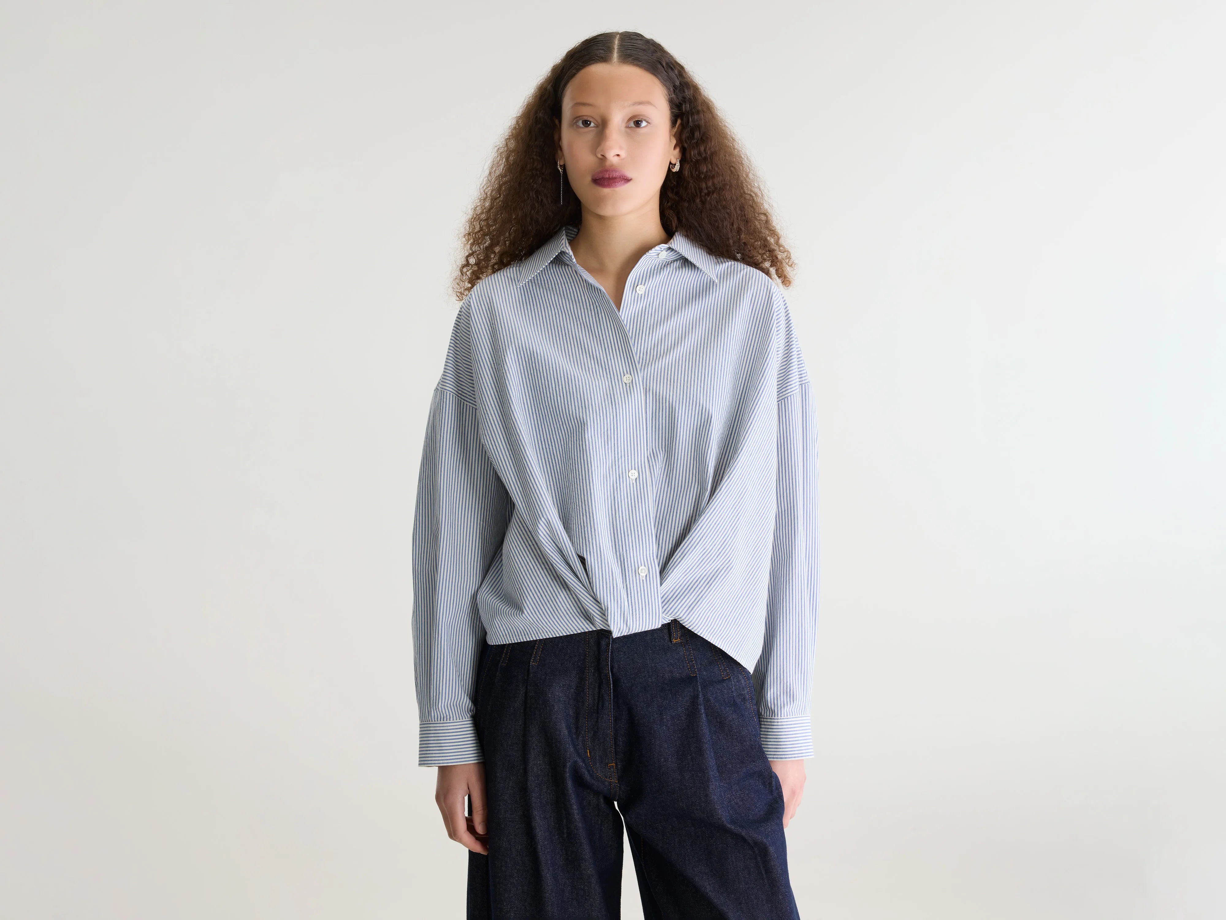 Chemise en popeline rayée Tonny (262 / W / STRIPE A)