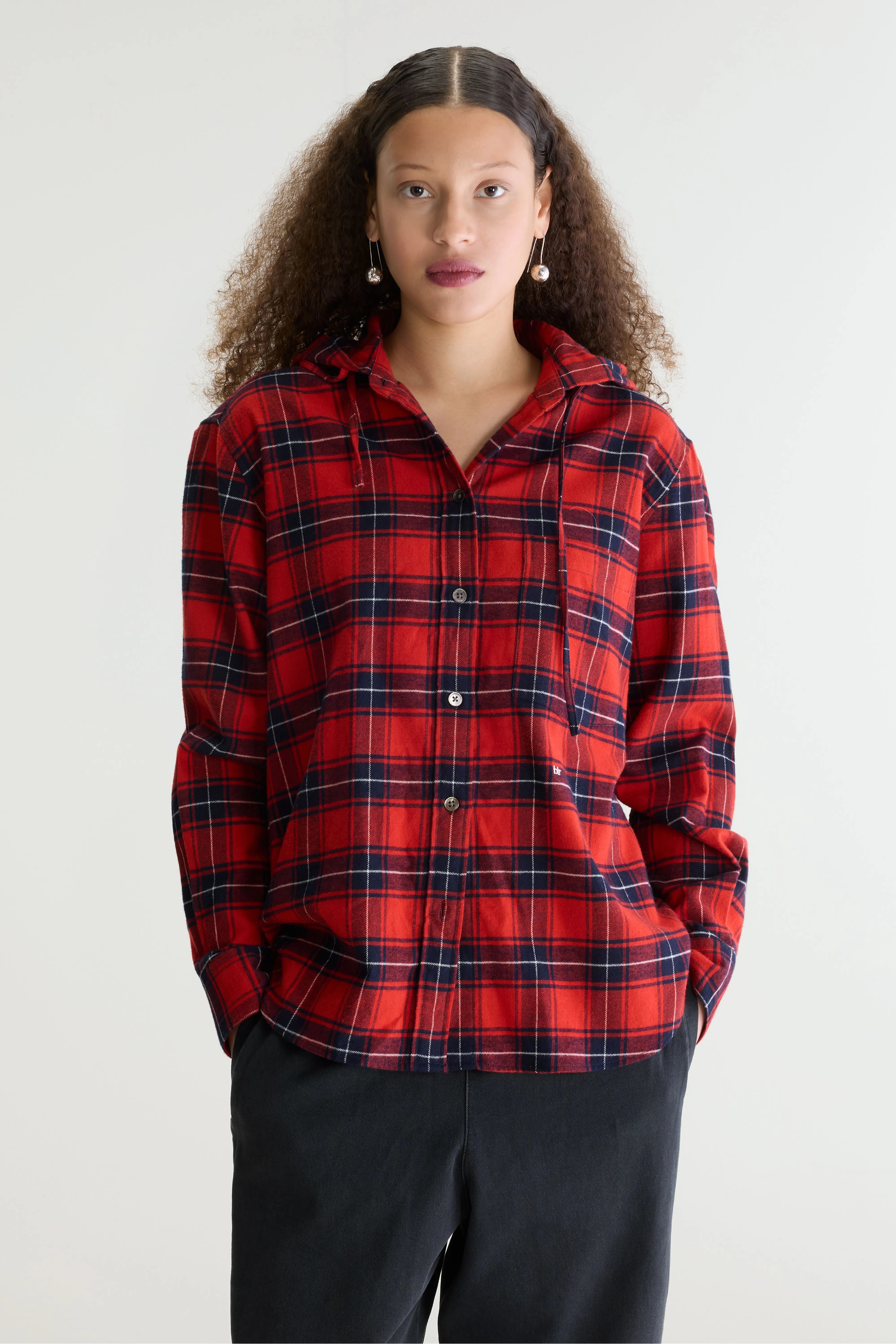 Jangle hooded checked shirt (262 / W / CHECK B)
