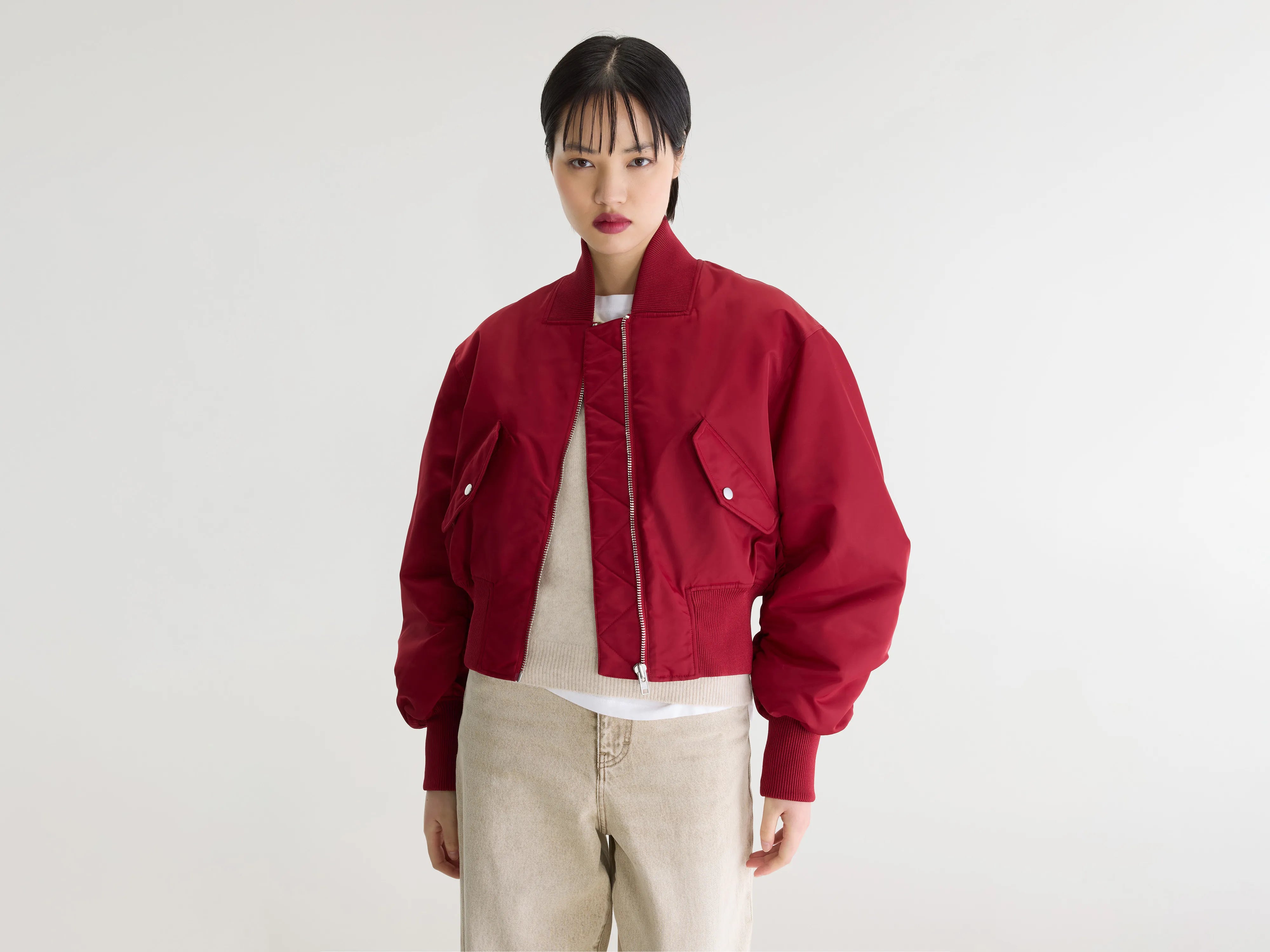 Hendry bomber jacket (262 / W / RUBY)