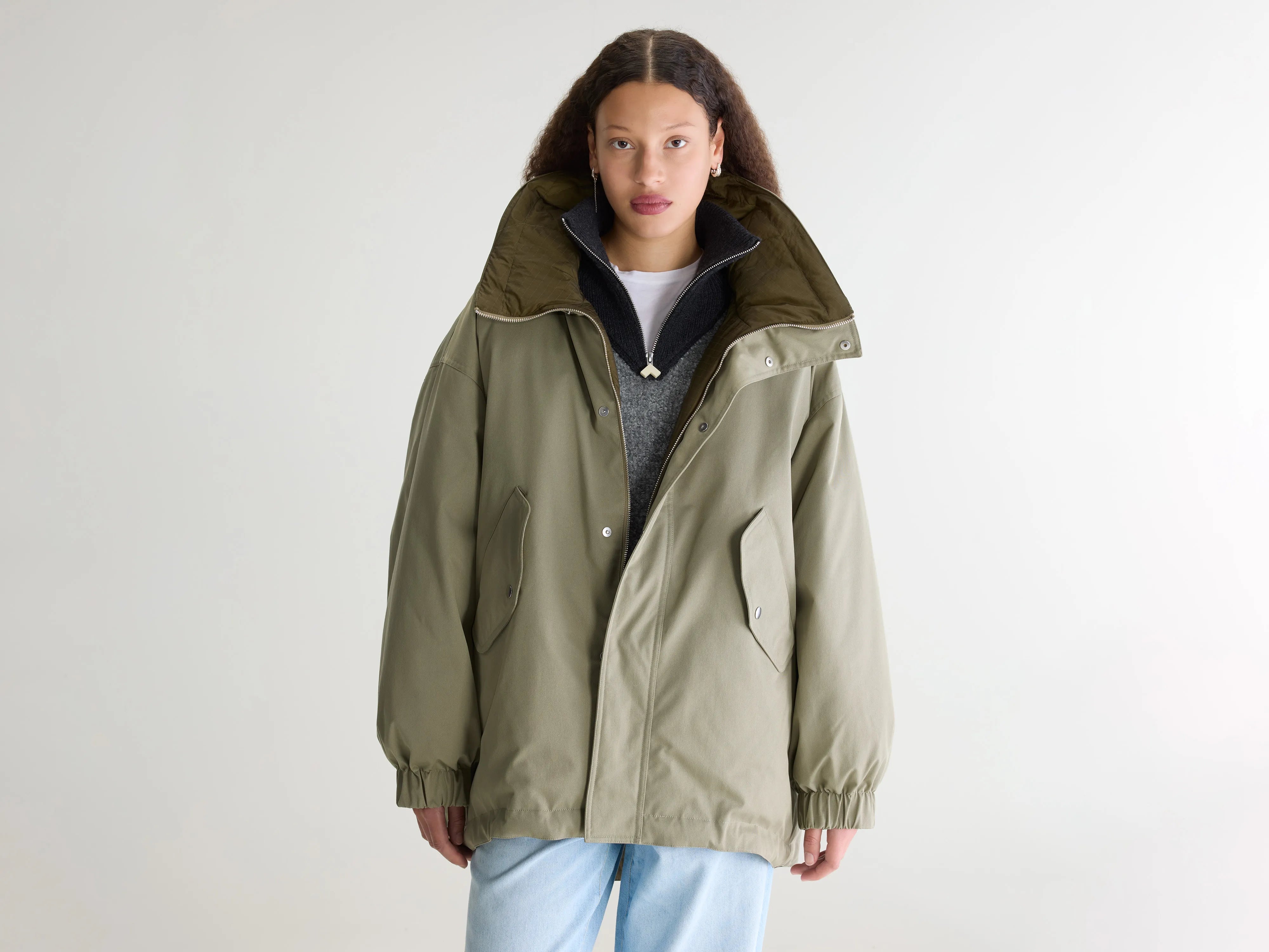 Hedi parka met capuchon (262 / W / SHADOW)