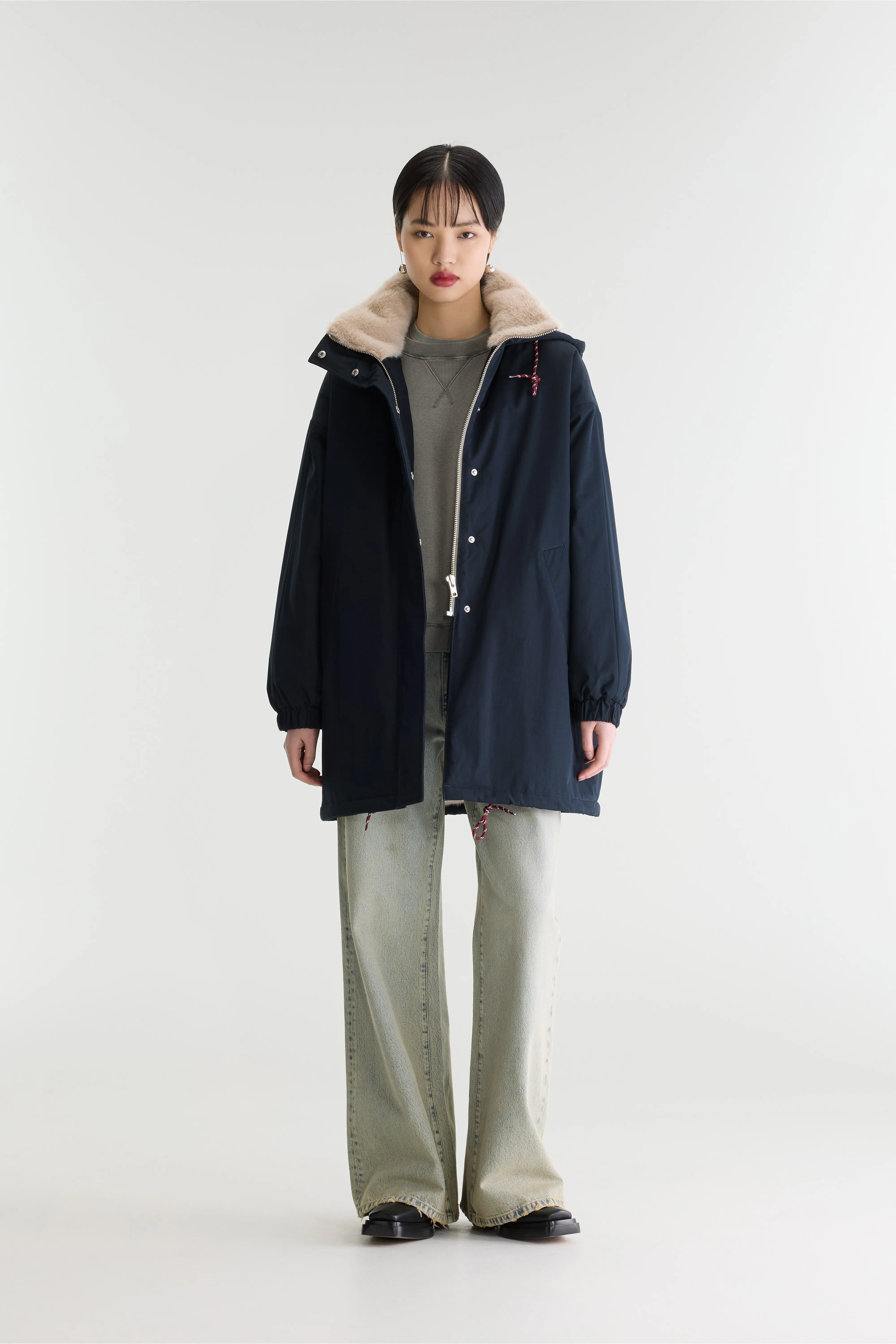 Parka à capuche Jade (262 / W / NAVY)