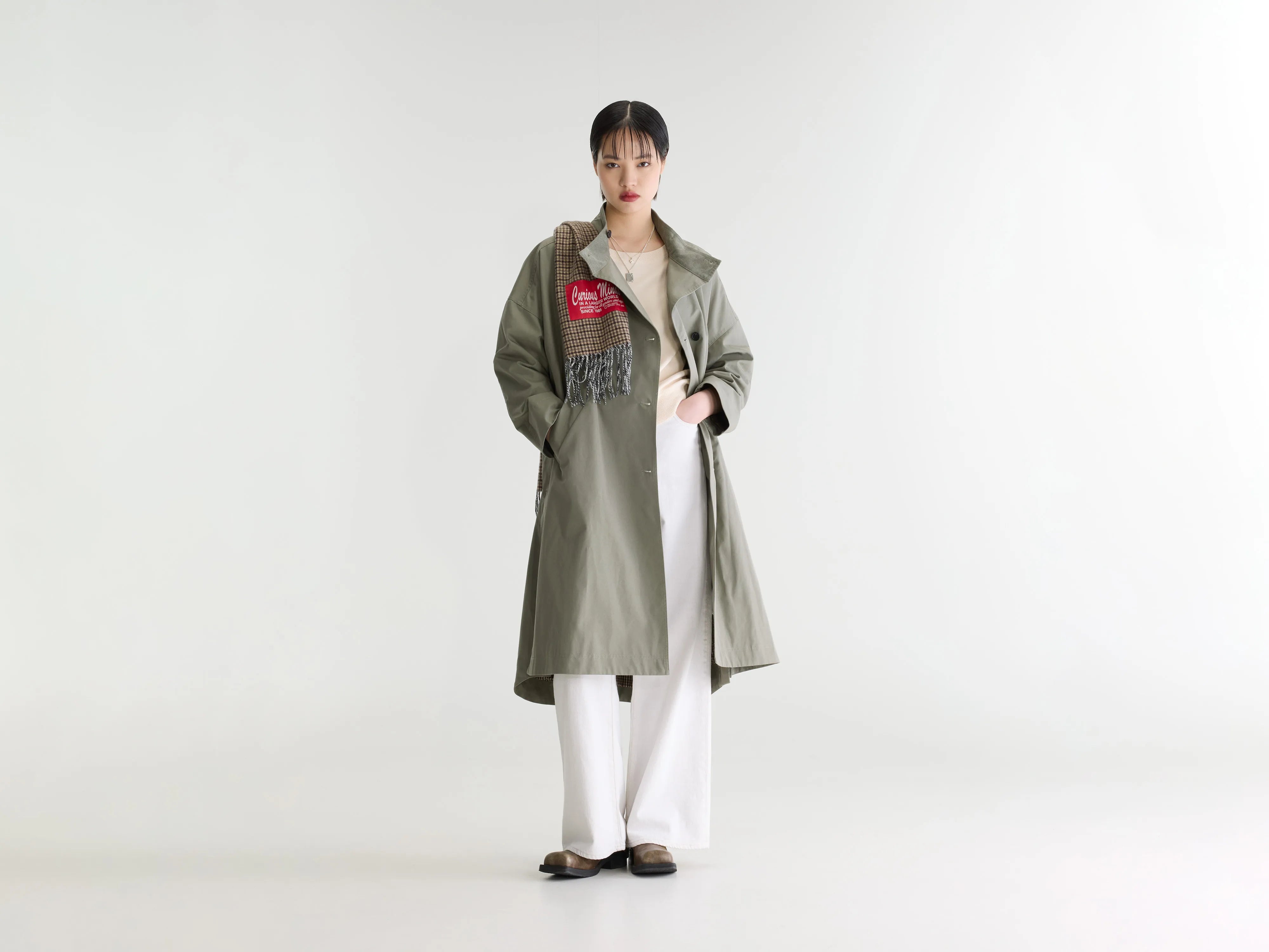 Juttac trench coat (262 / W / METAL GREEN)