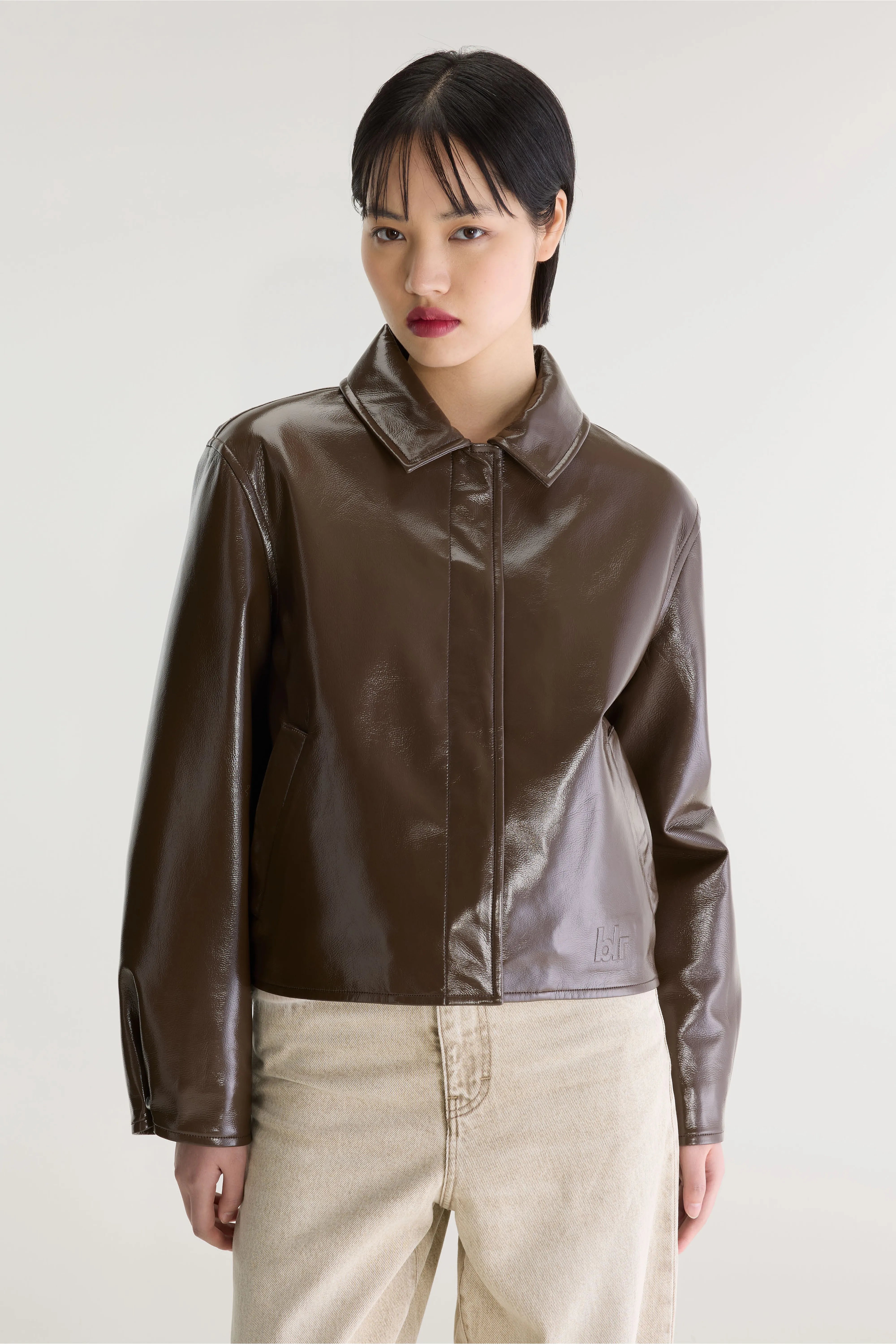 Harred faux-leather jacket (262 / W / CARBONE)
