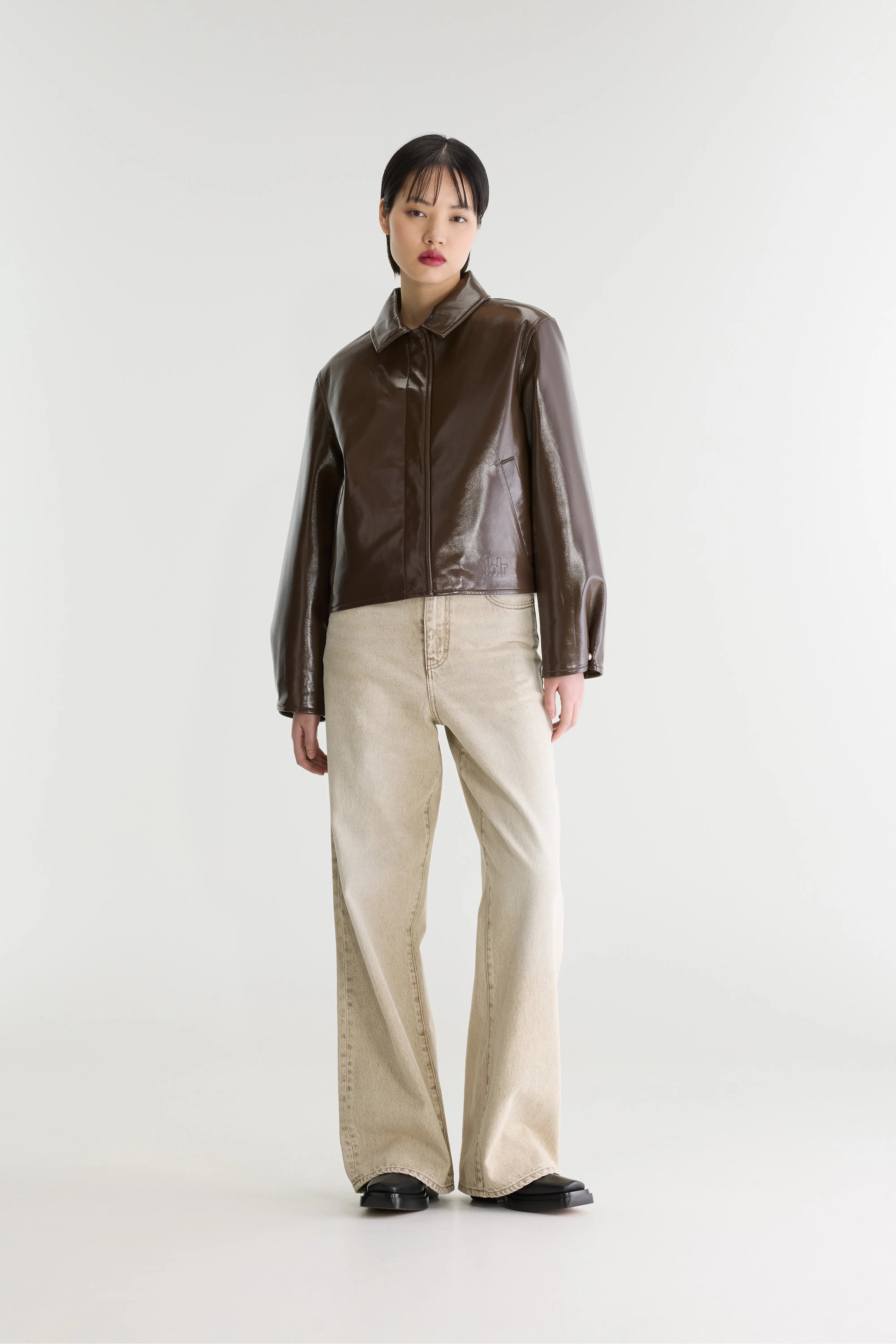 Harred faux-leather jacket (262 / W / CARBONE)