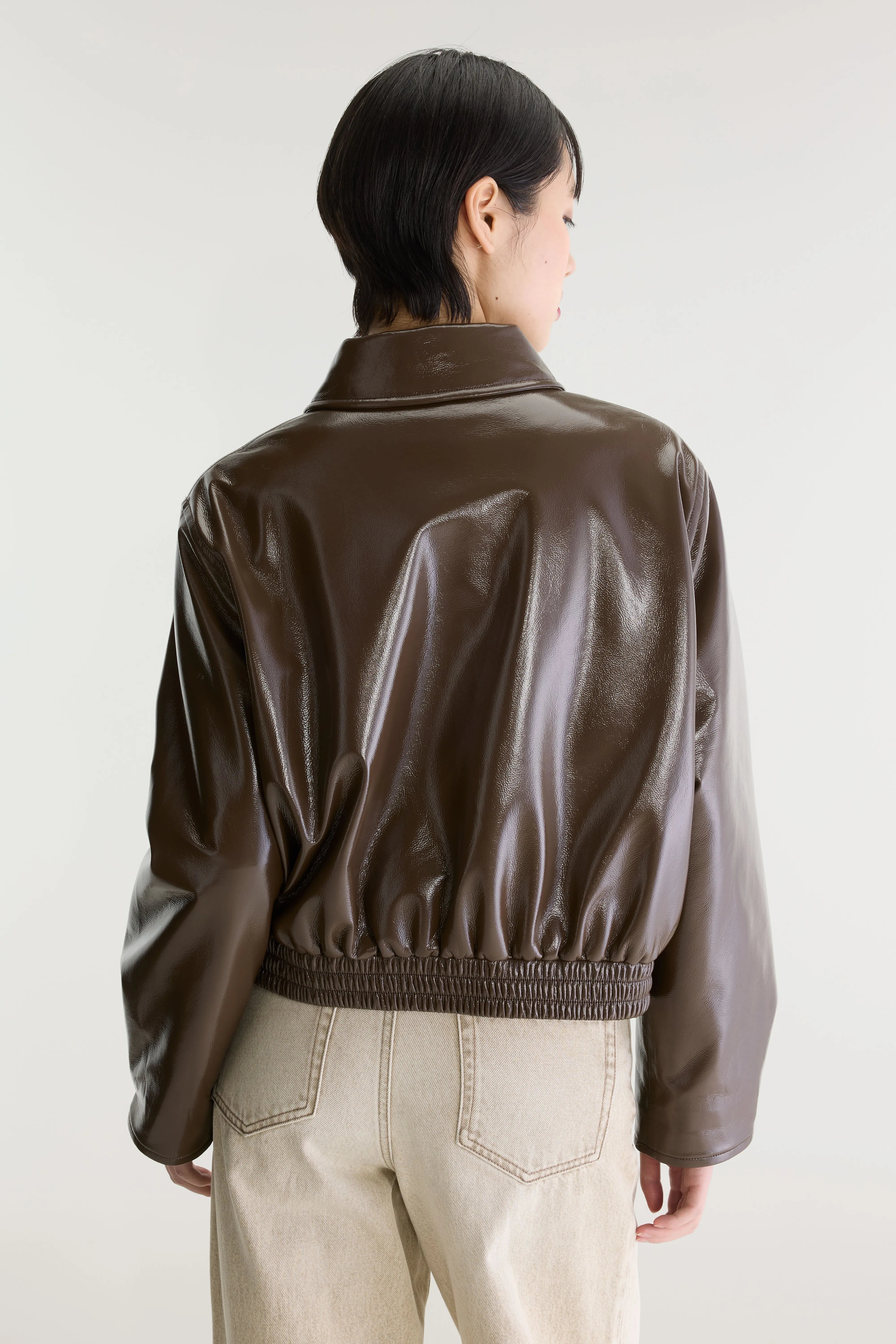 Harred faux-leather jacket (262 / W / CARBONE)