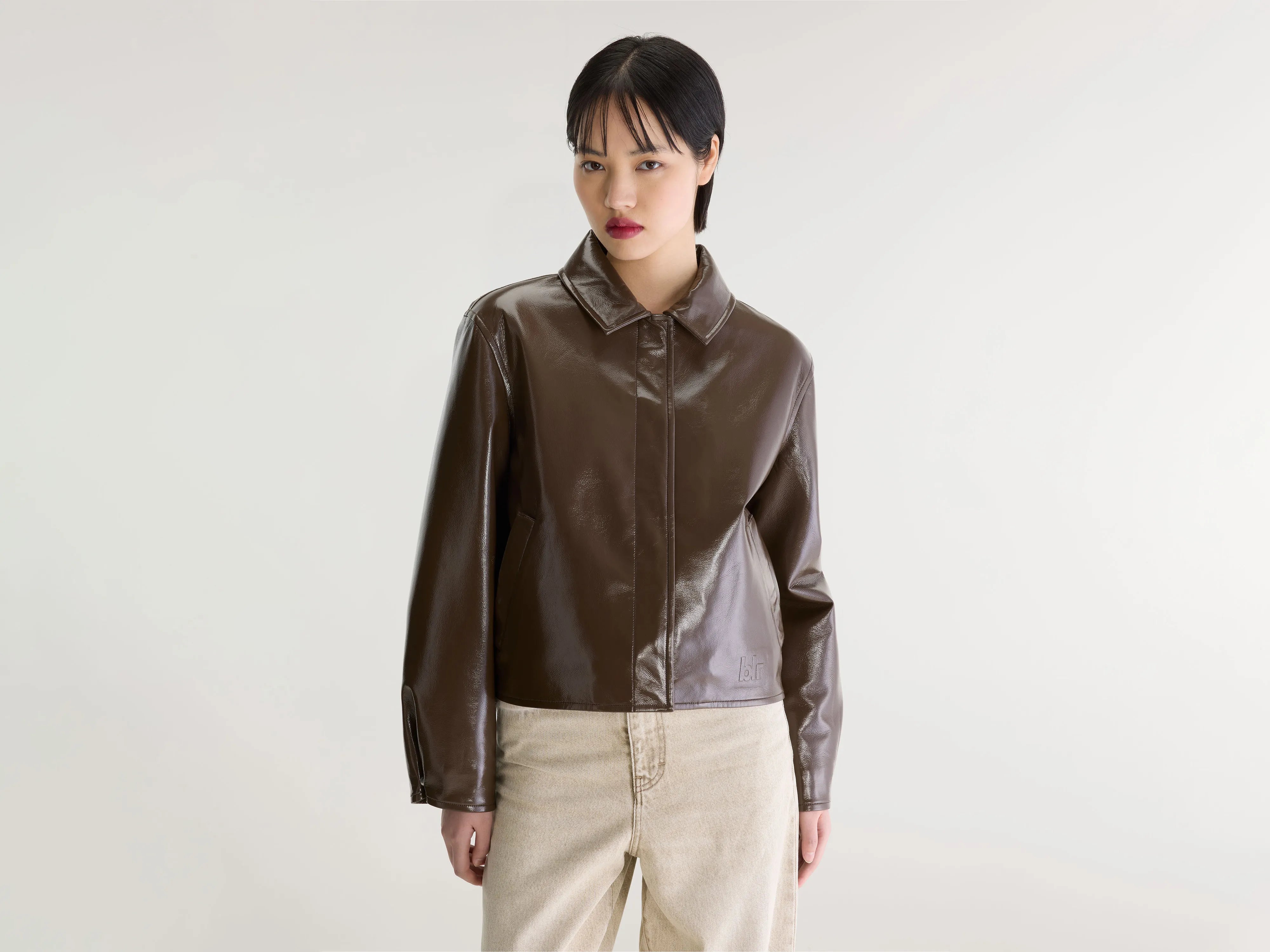 Harred faux-leather jacket (262 / W / CARBONE)