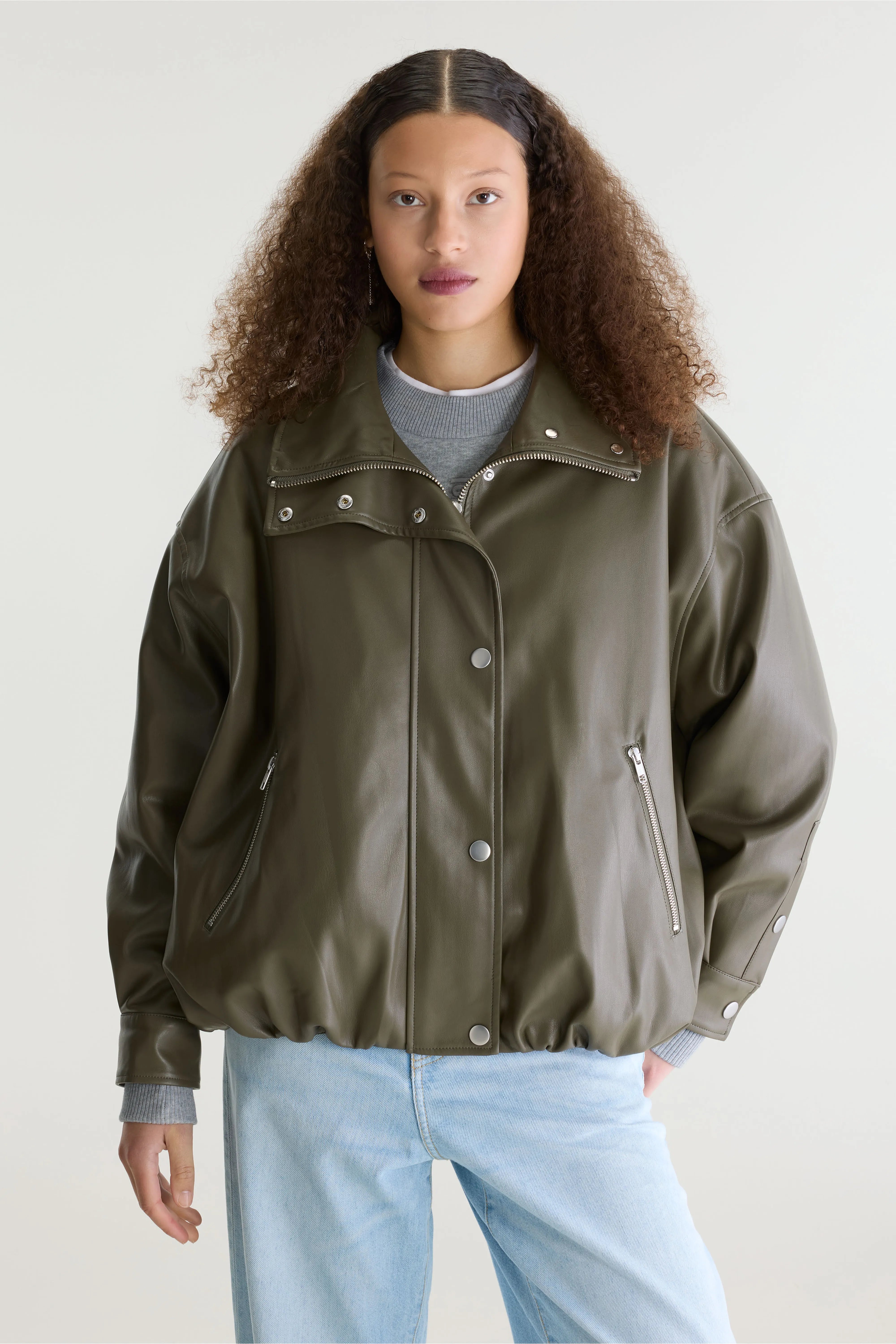 Veste en similicuir Jellis (262 / W / DUSTY OLIVE)