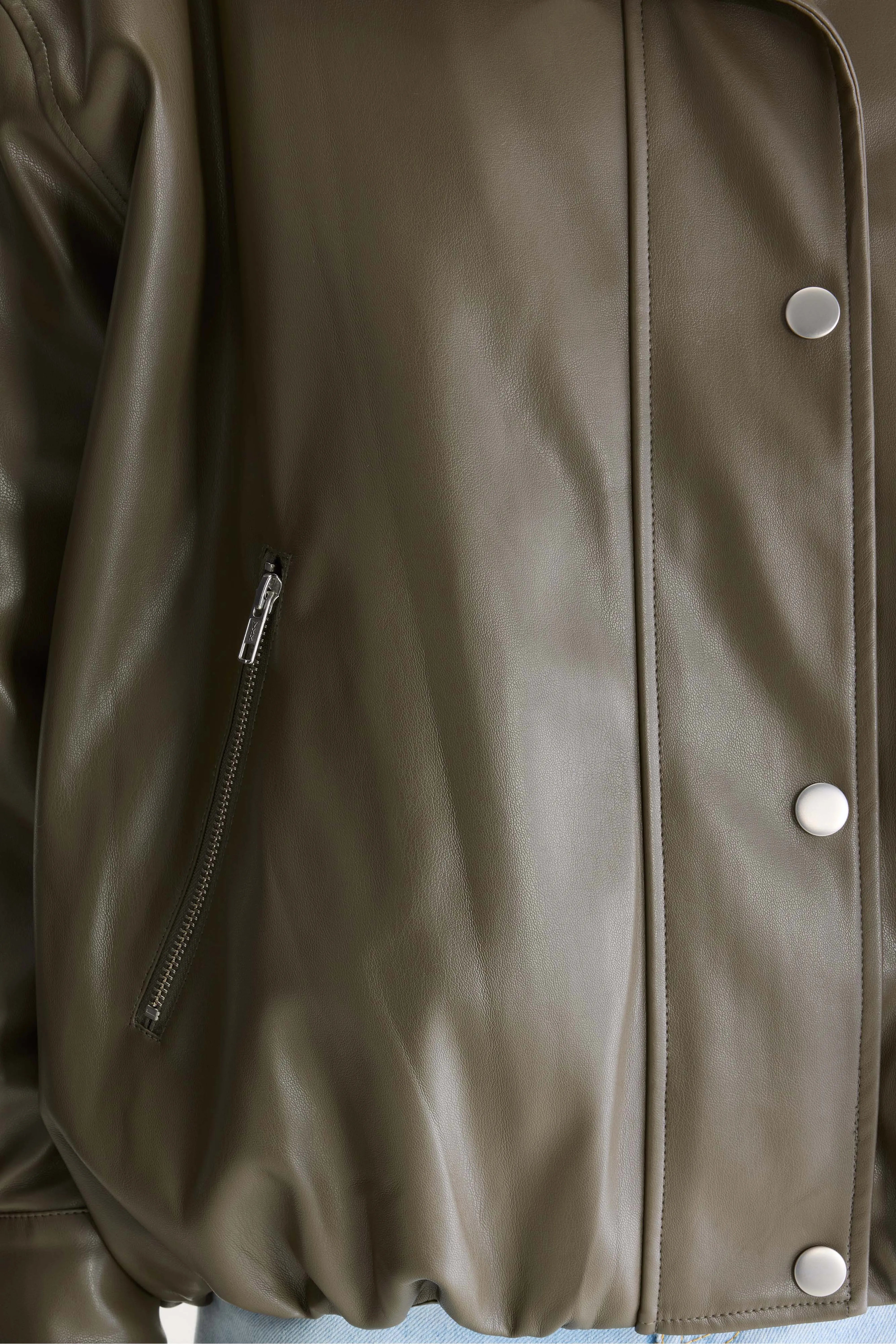 Veste en similicuir Jellis (262 / W / DUSTY OLIVE)