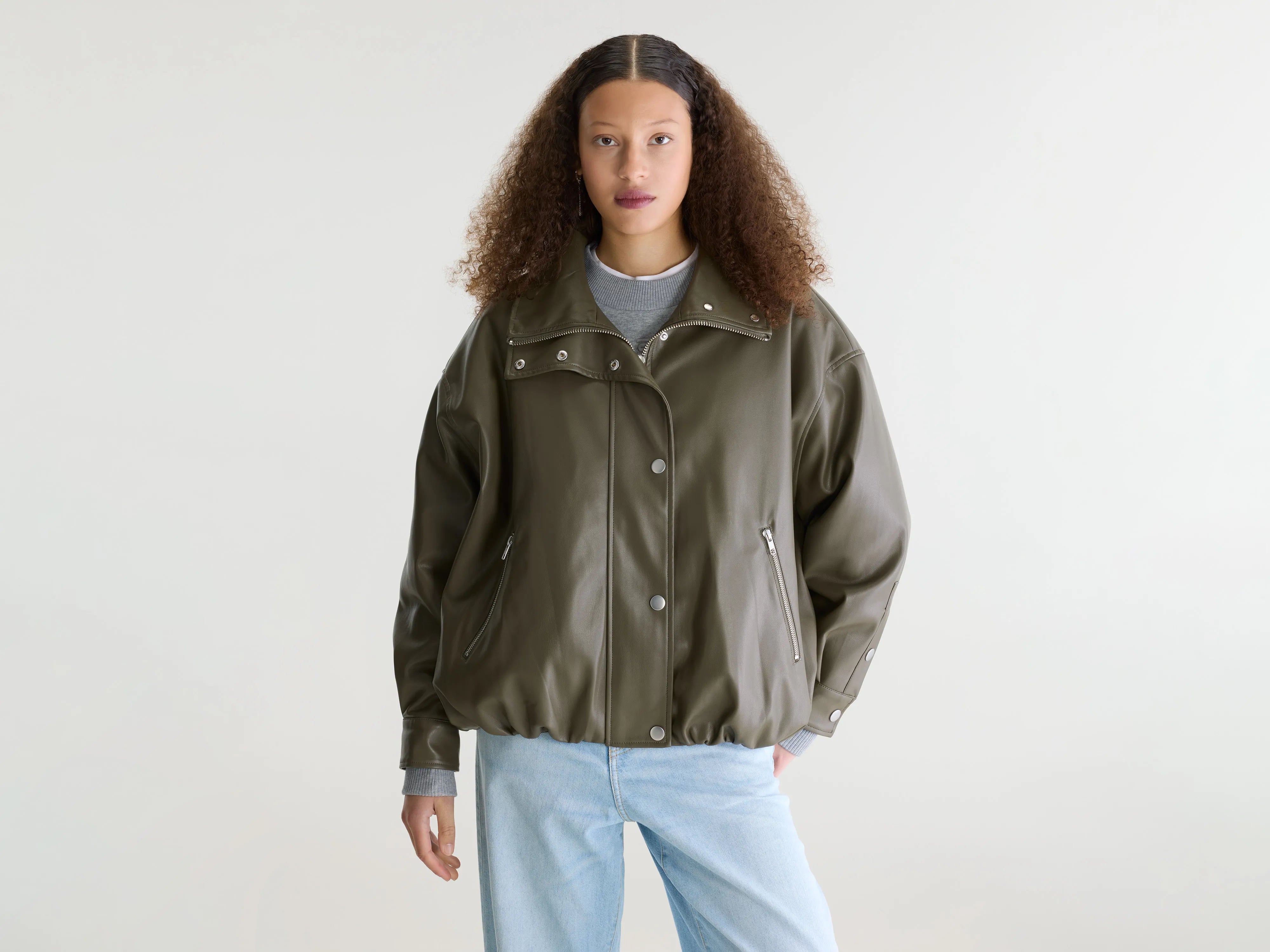 Veste en similicuir Jellis (262 / W / DUSTY OLIVE)