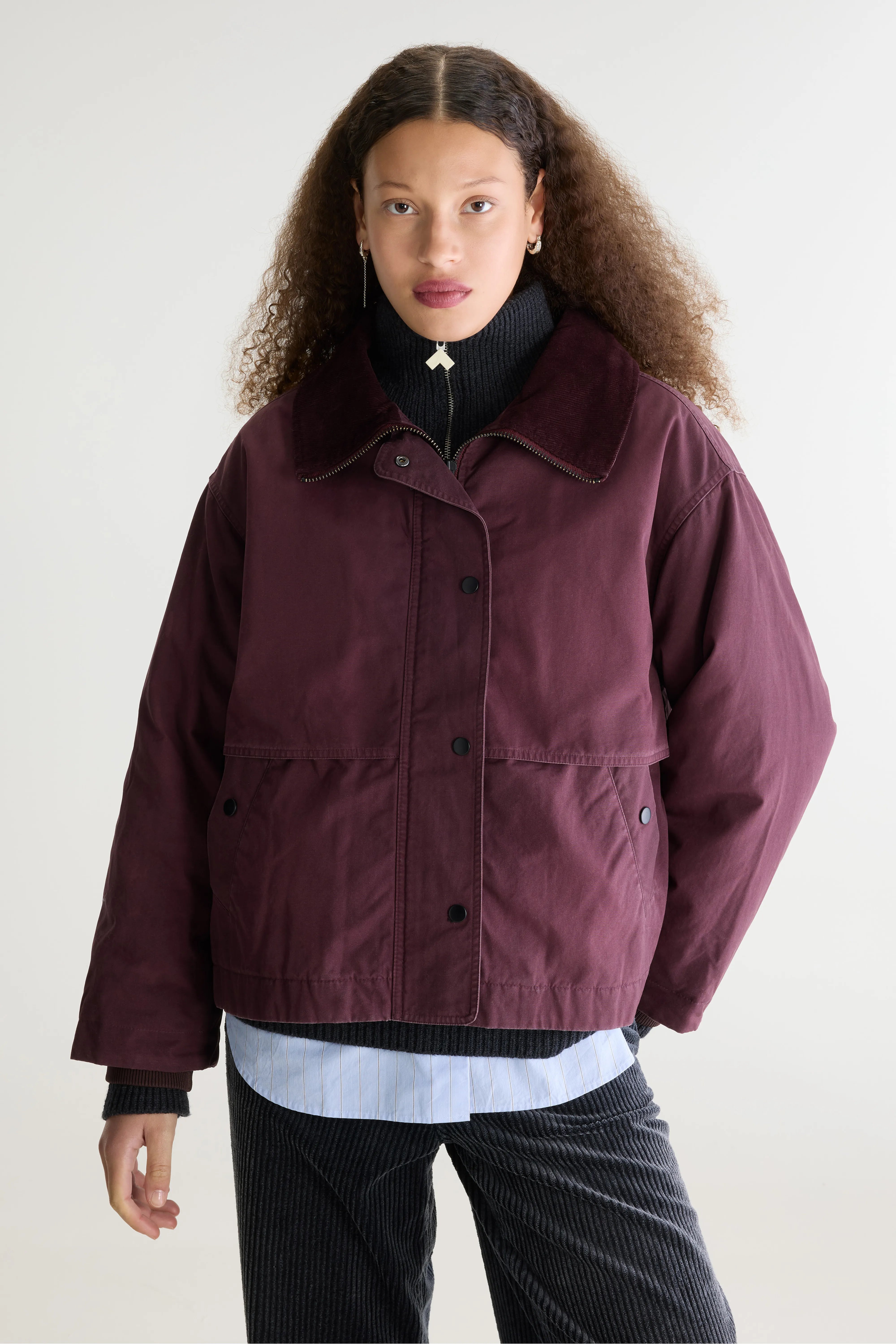 Jazlin relaxed jacket (262 / W / BURGUNDY)