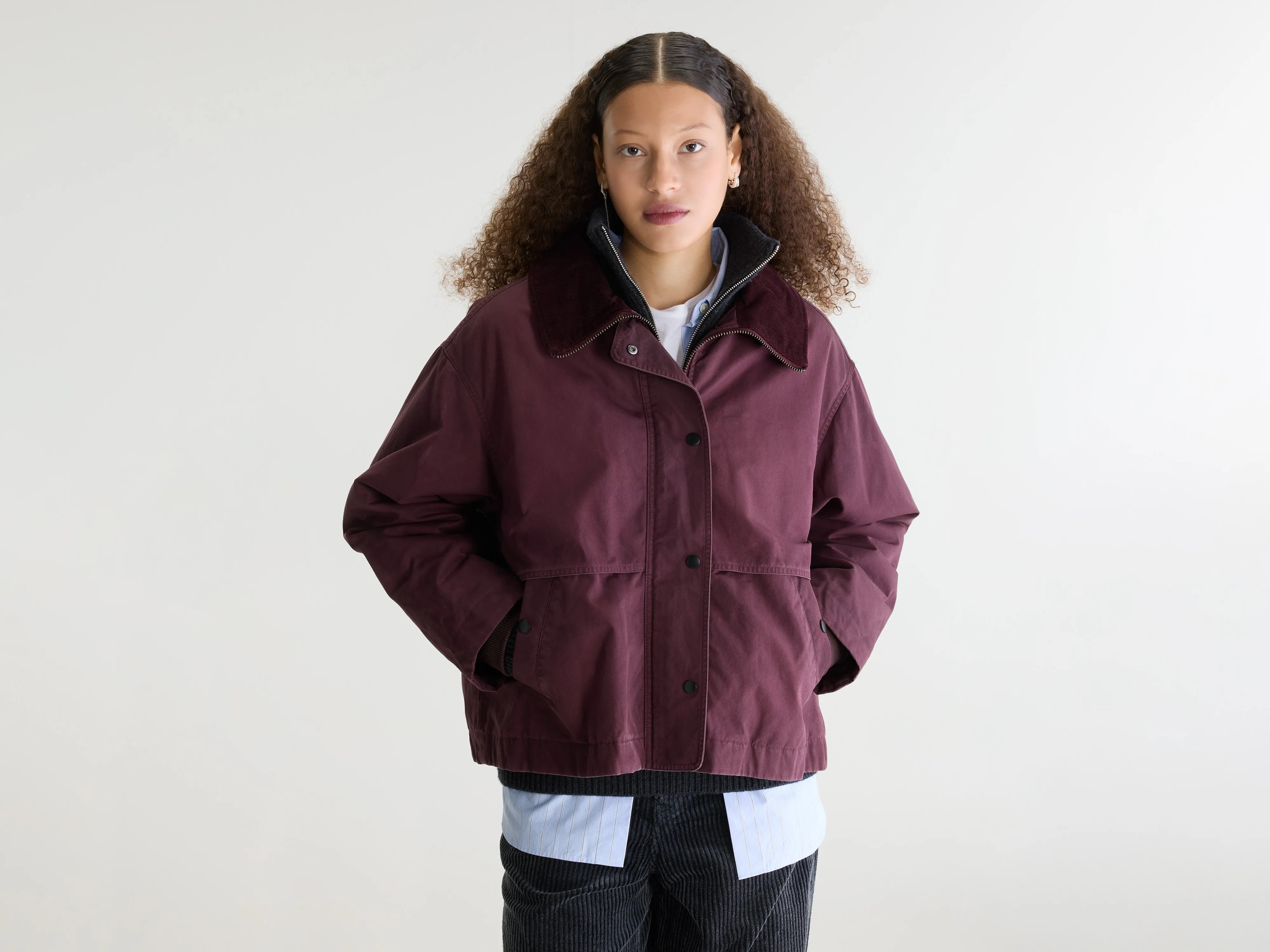 Jazlin relaxed jacket (262 / W / BURGUNDY)