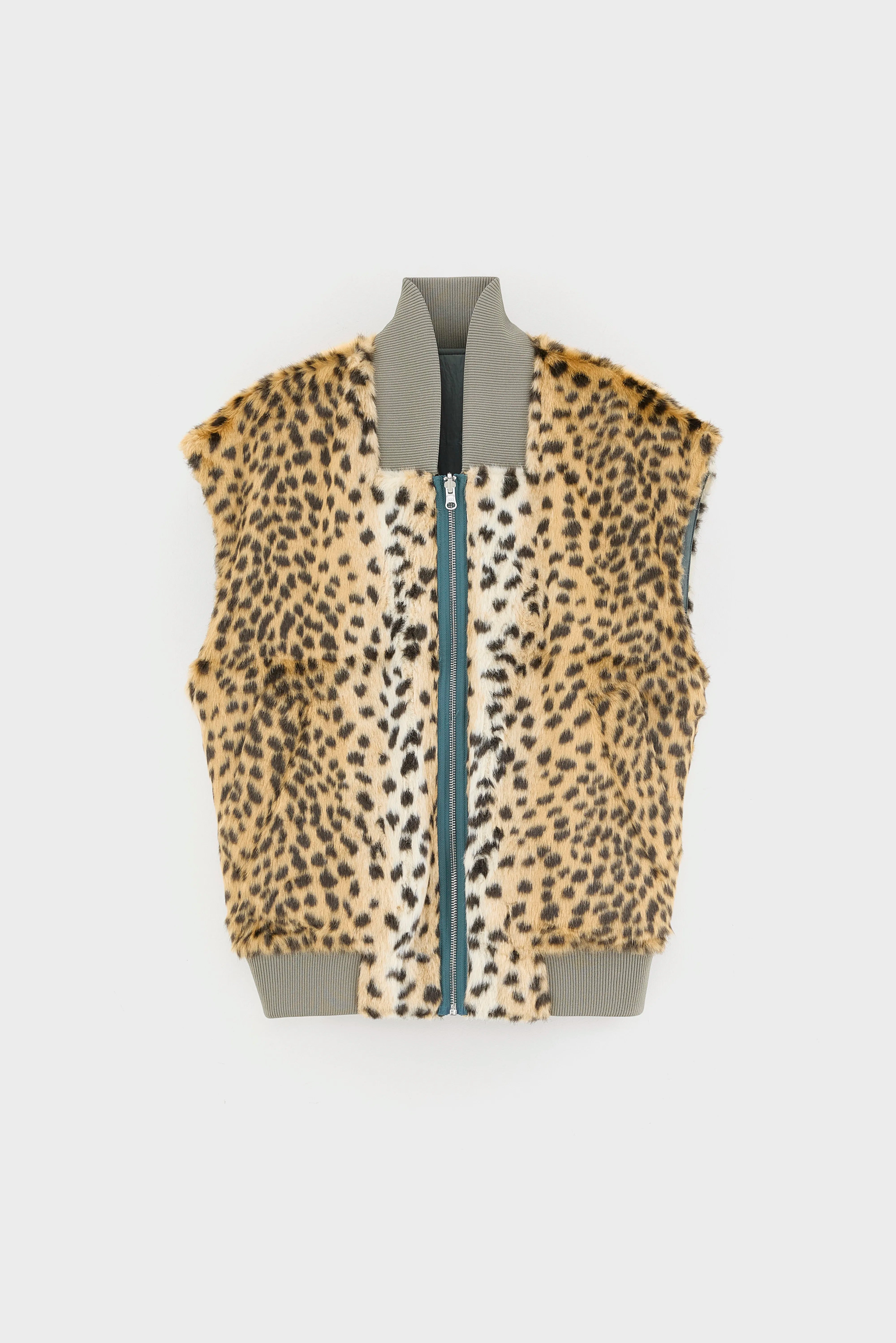 Haalo bodywarmer met luipaardprint (262 / W / ARDOISE)