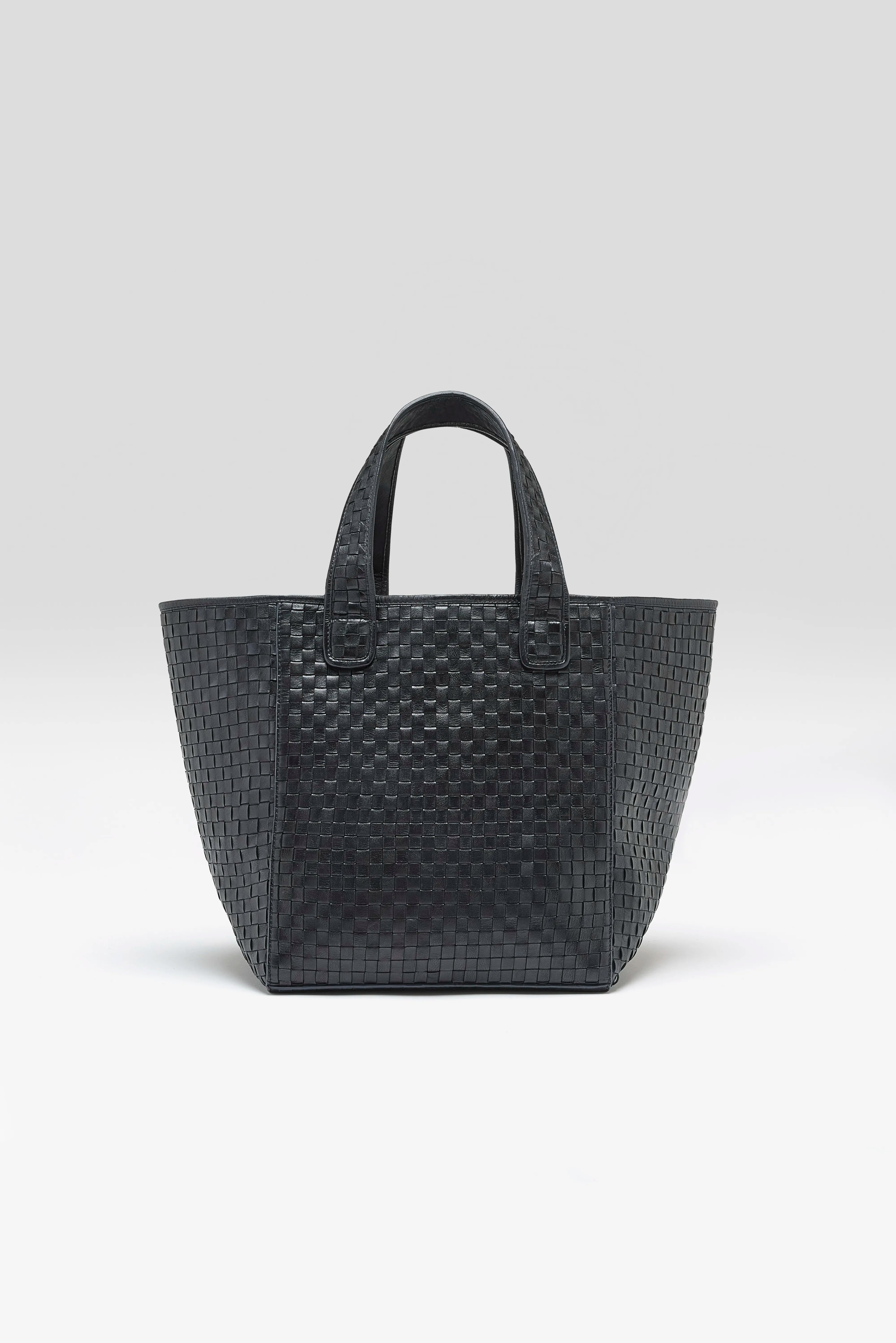 Kub Large Woven Leather Bag - Black For Women | Bellerose