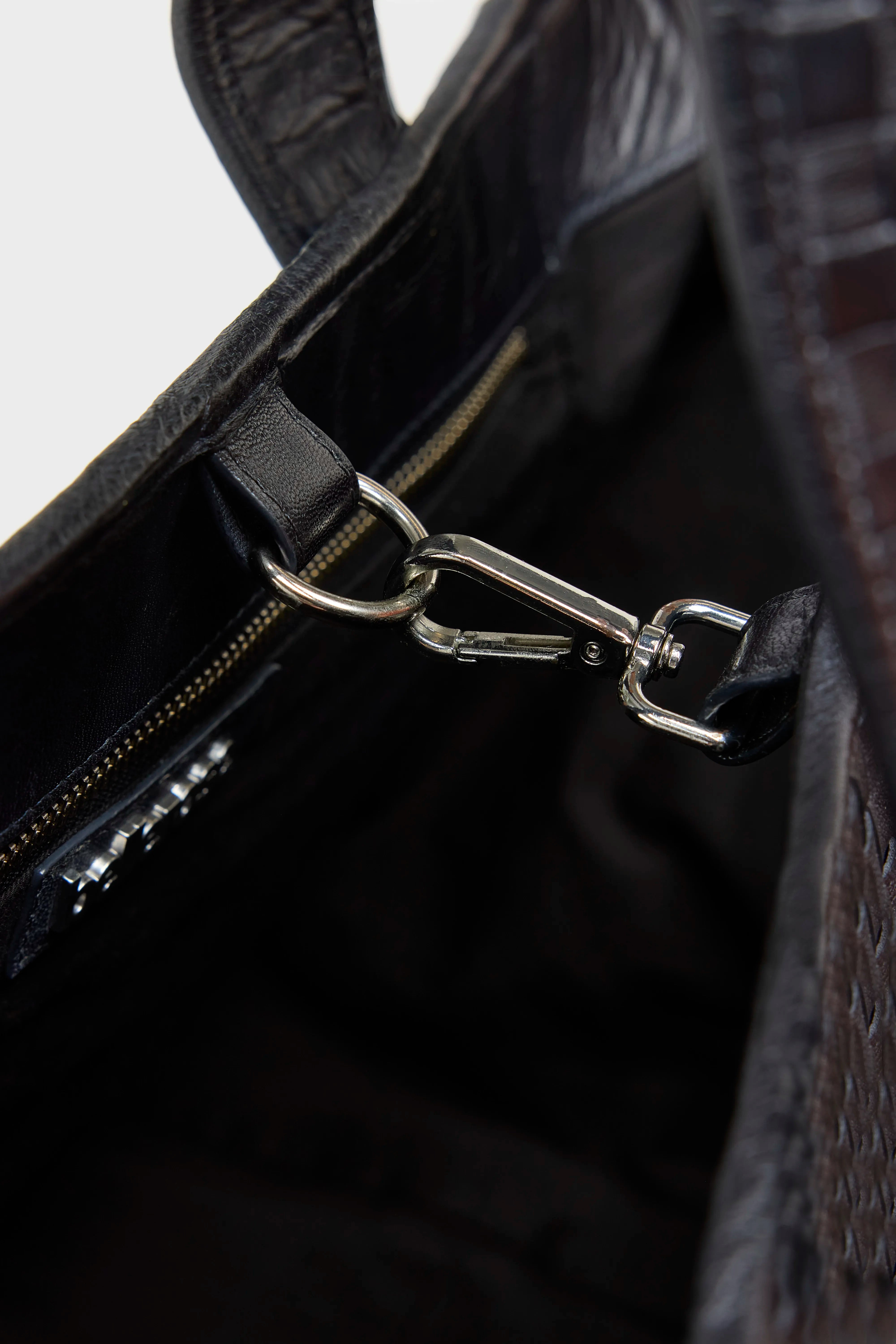 Kub large woven leather bag (262 / W / BLACK)