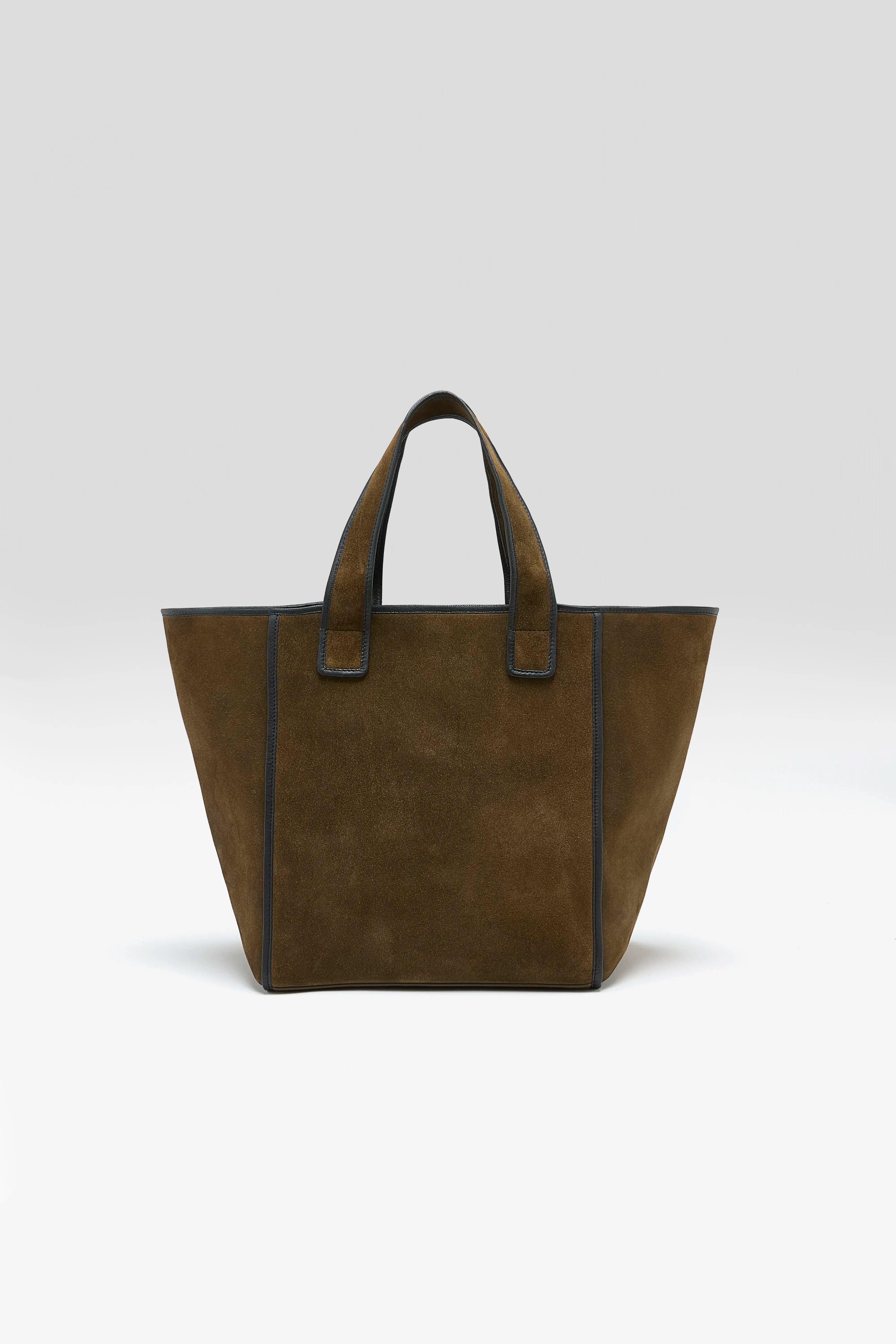 Kub Large Suede-leather Bag - Army / Black beauty For Women | Bellerose