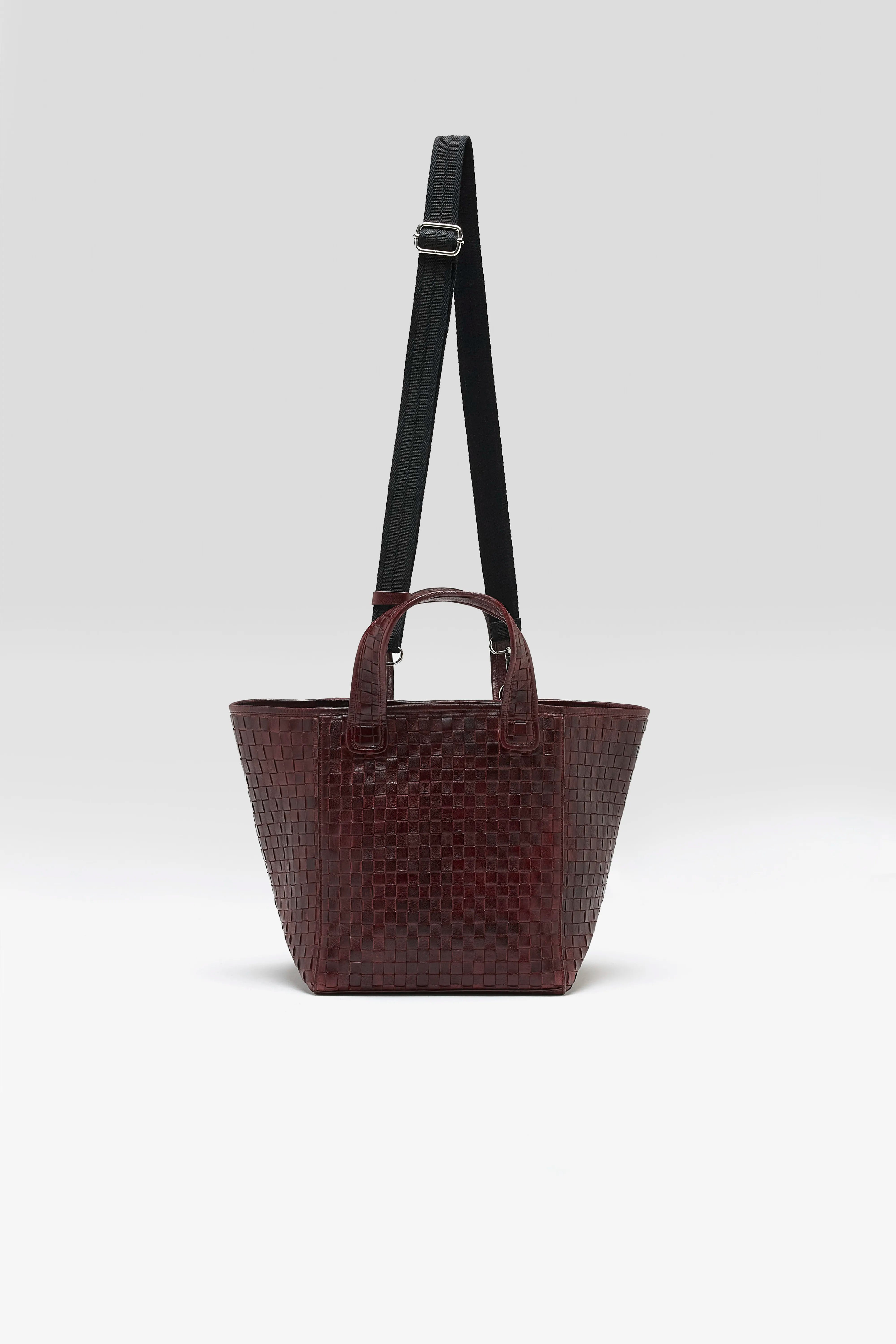 Kub mini woven leather bag (262 / W / WINE)