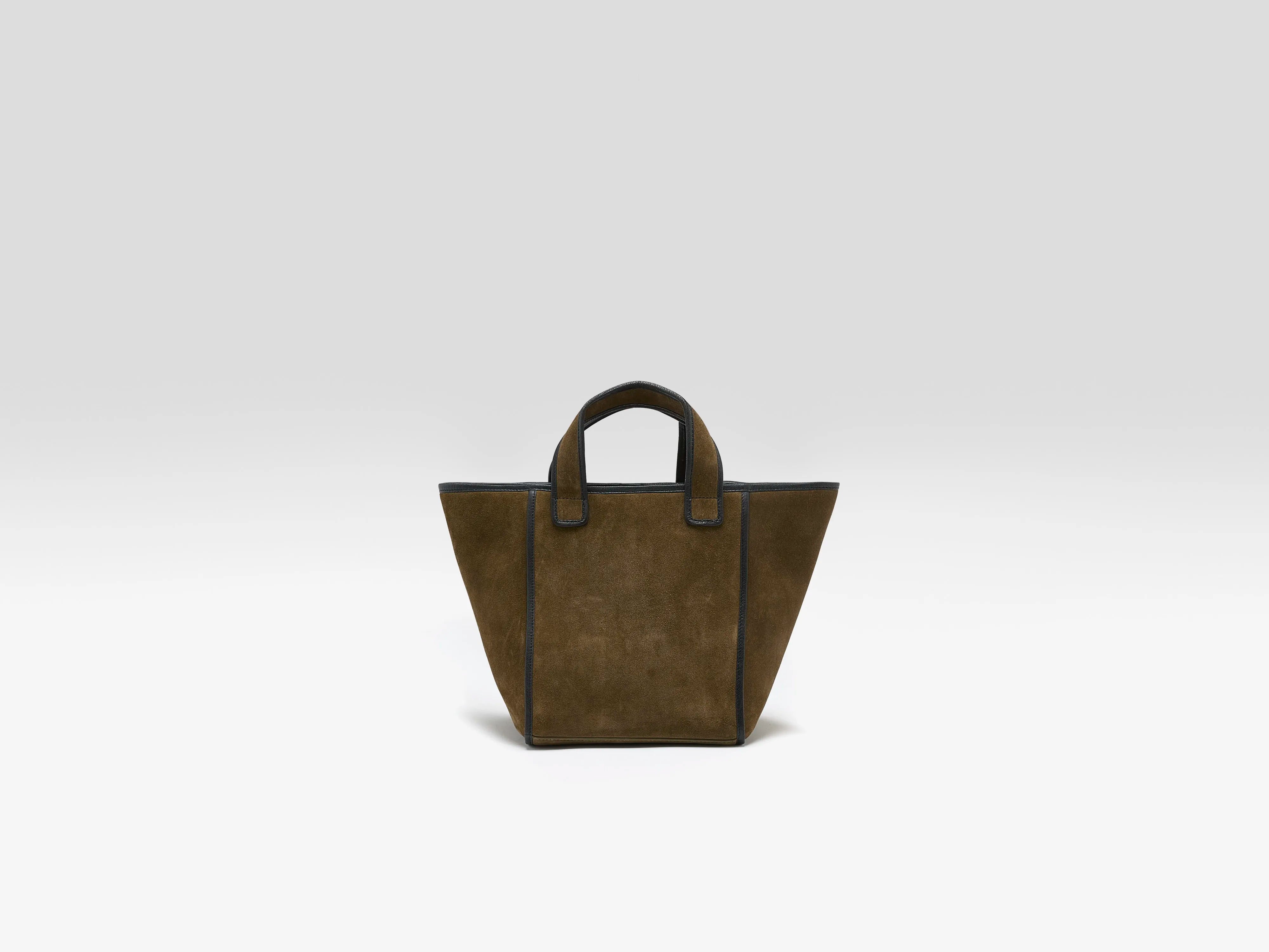 Kub mini suede-leather bag (262 / W / ARMY)