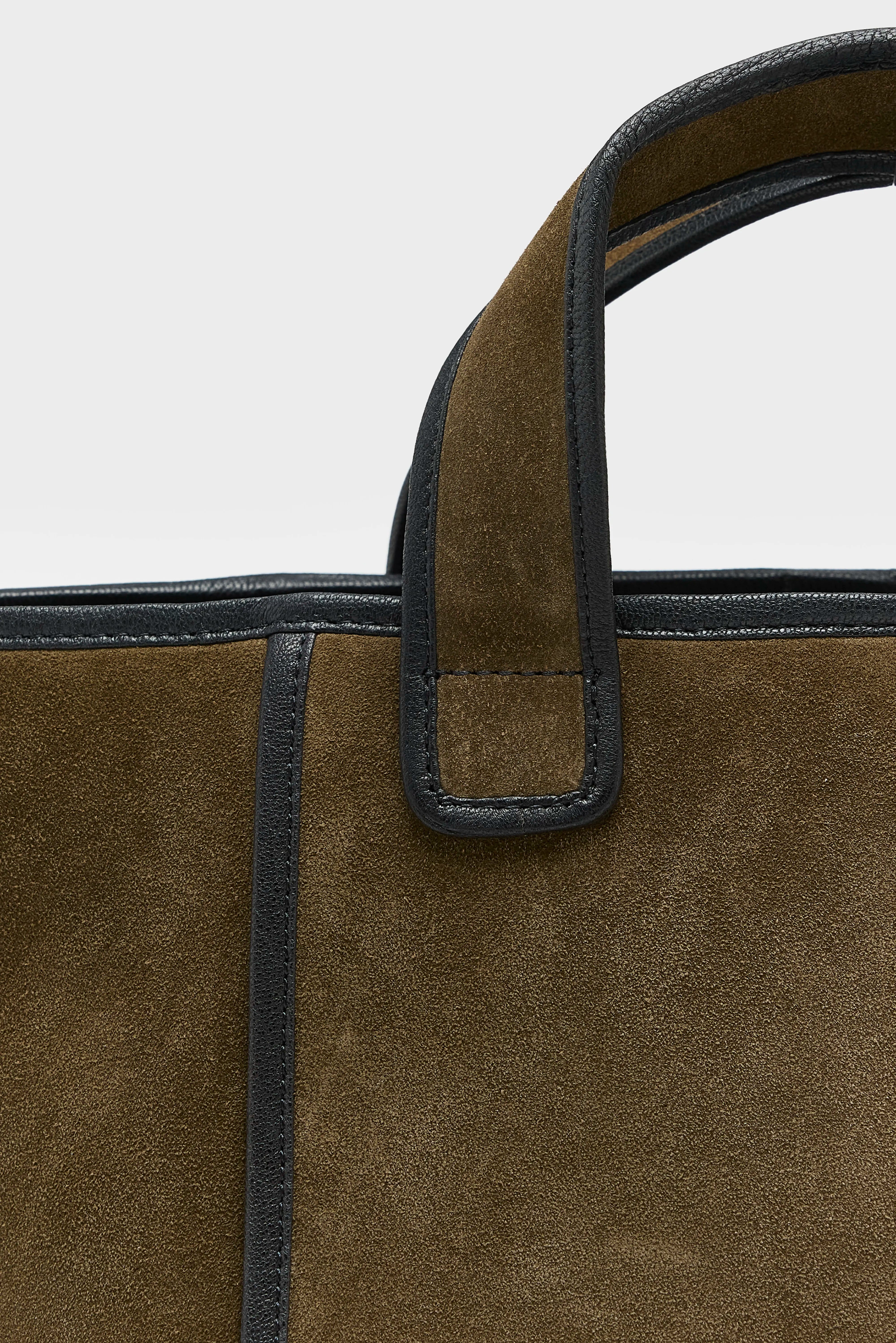 Kub mini suede-leather bag (262 / W / ARMY)