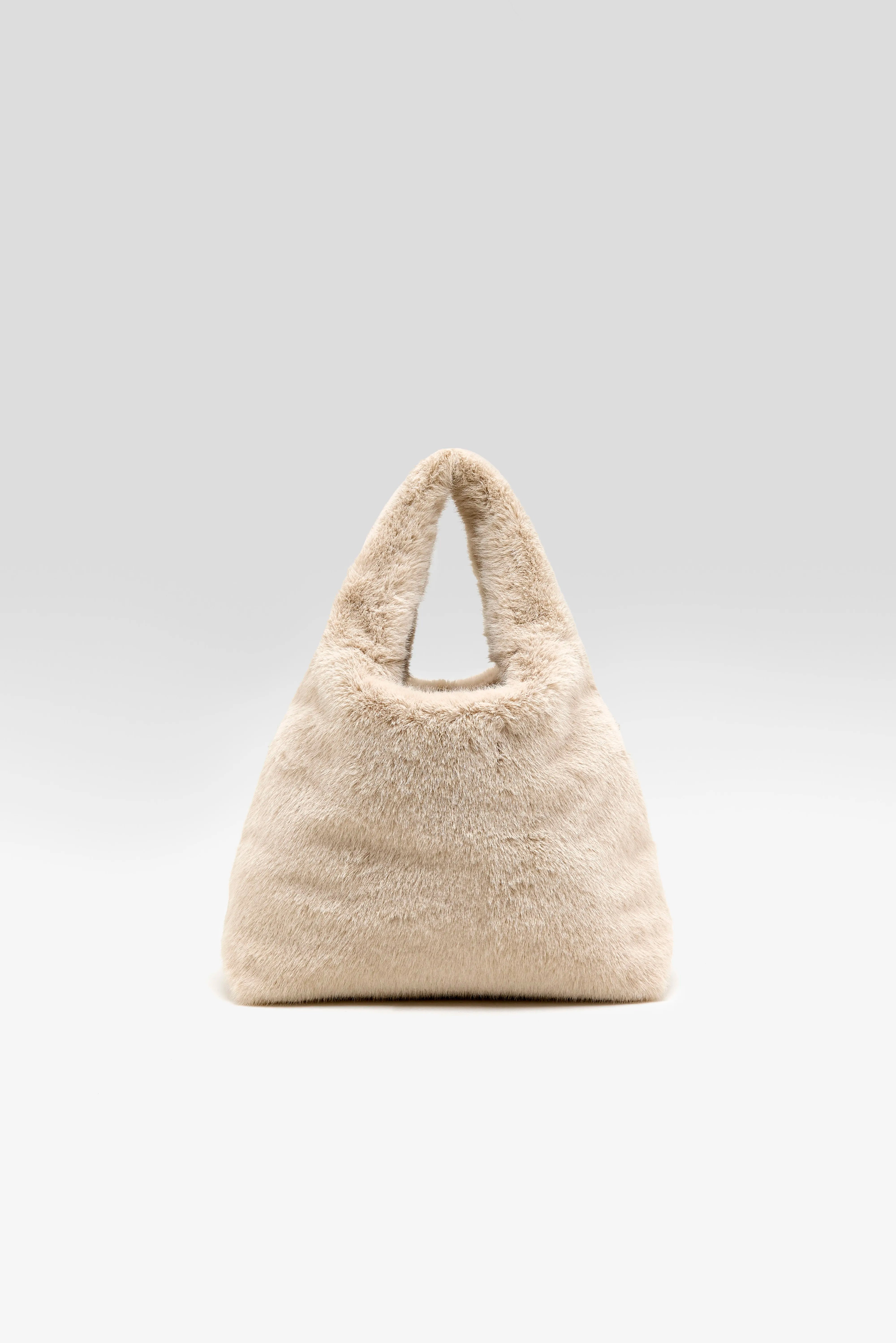Sac à main en fausse fourrure Helga (262 / W / STONE)