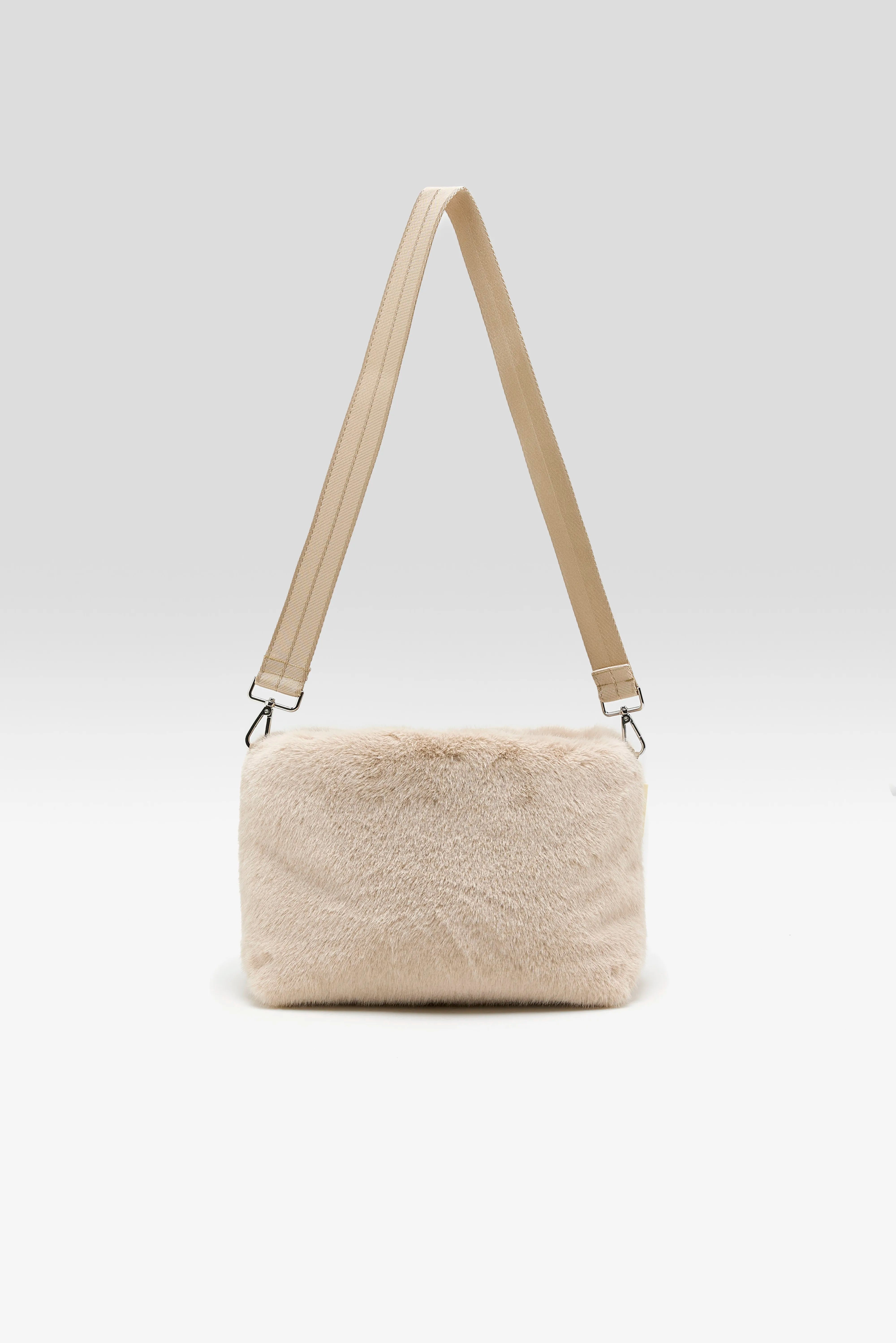 Sac à main en fausse fourrure Helga (262 / W / STONE)