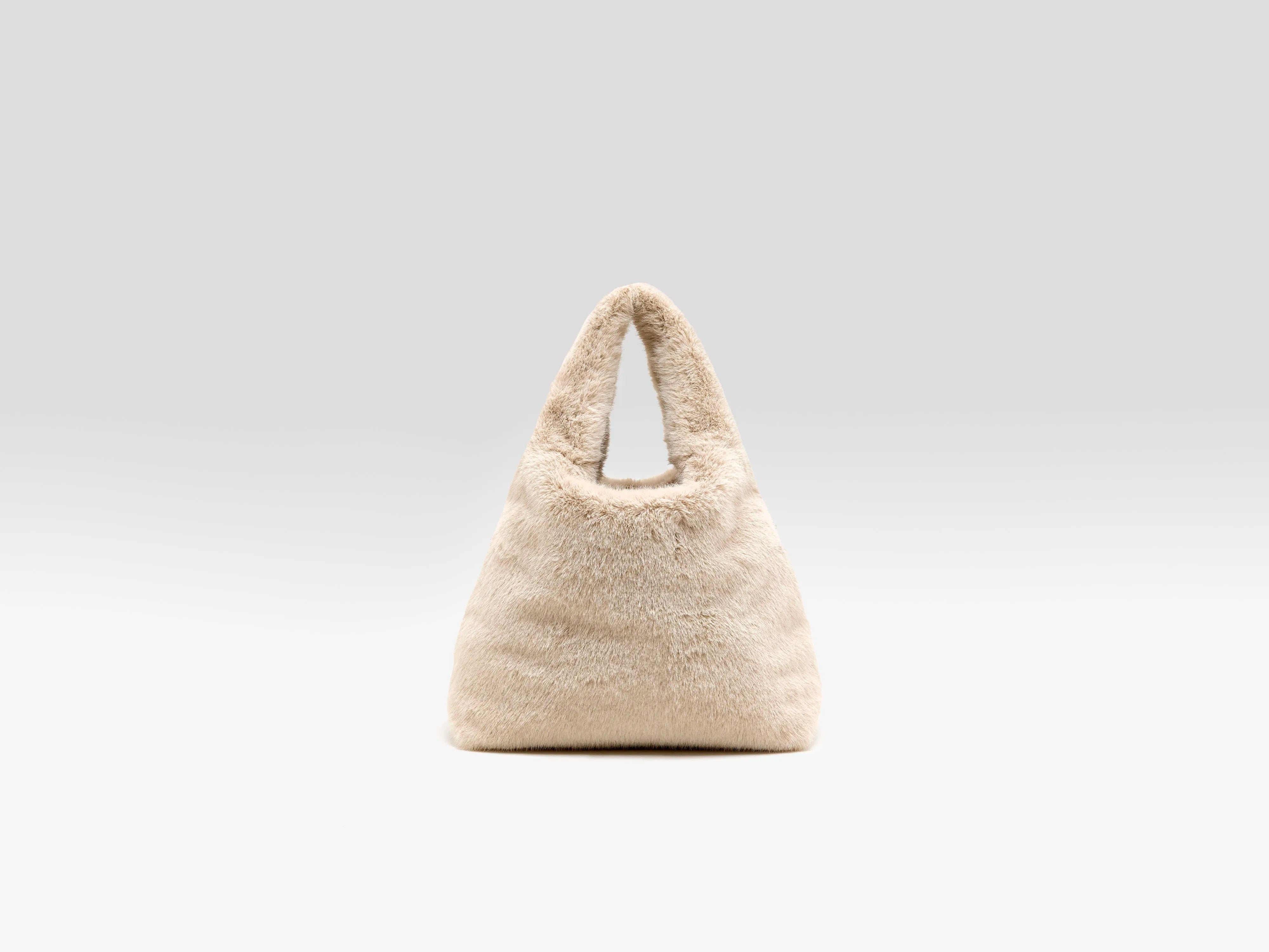 Sac à main en fausse fourrure Helga (262 / W / STONE)