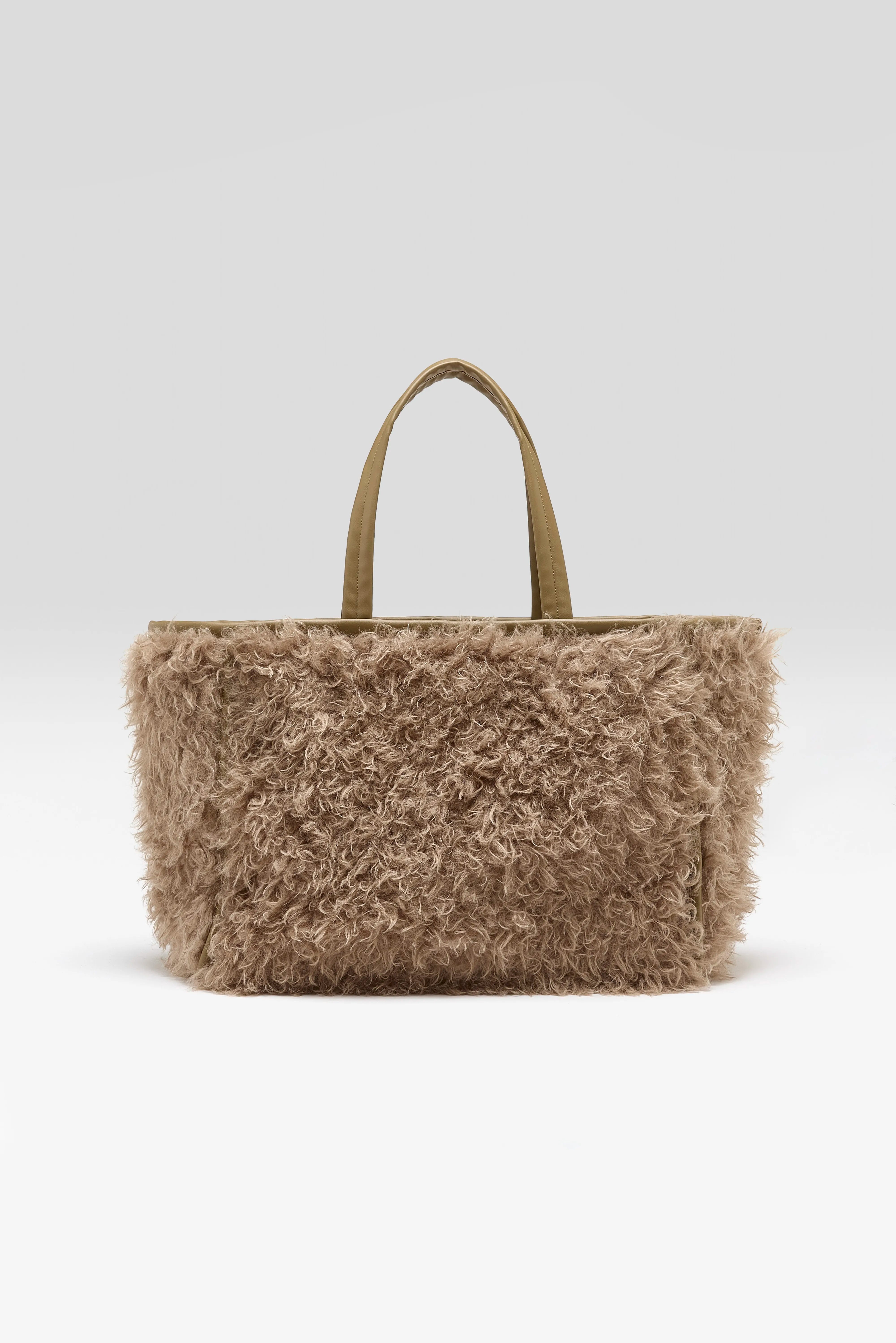 Hetje tote bag van imitatiebont (262 / W / BONE)