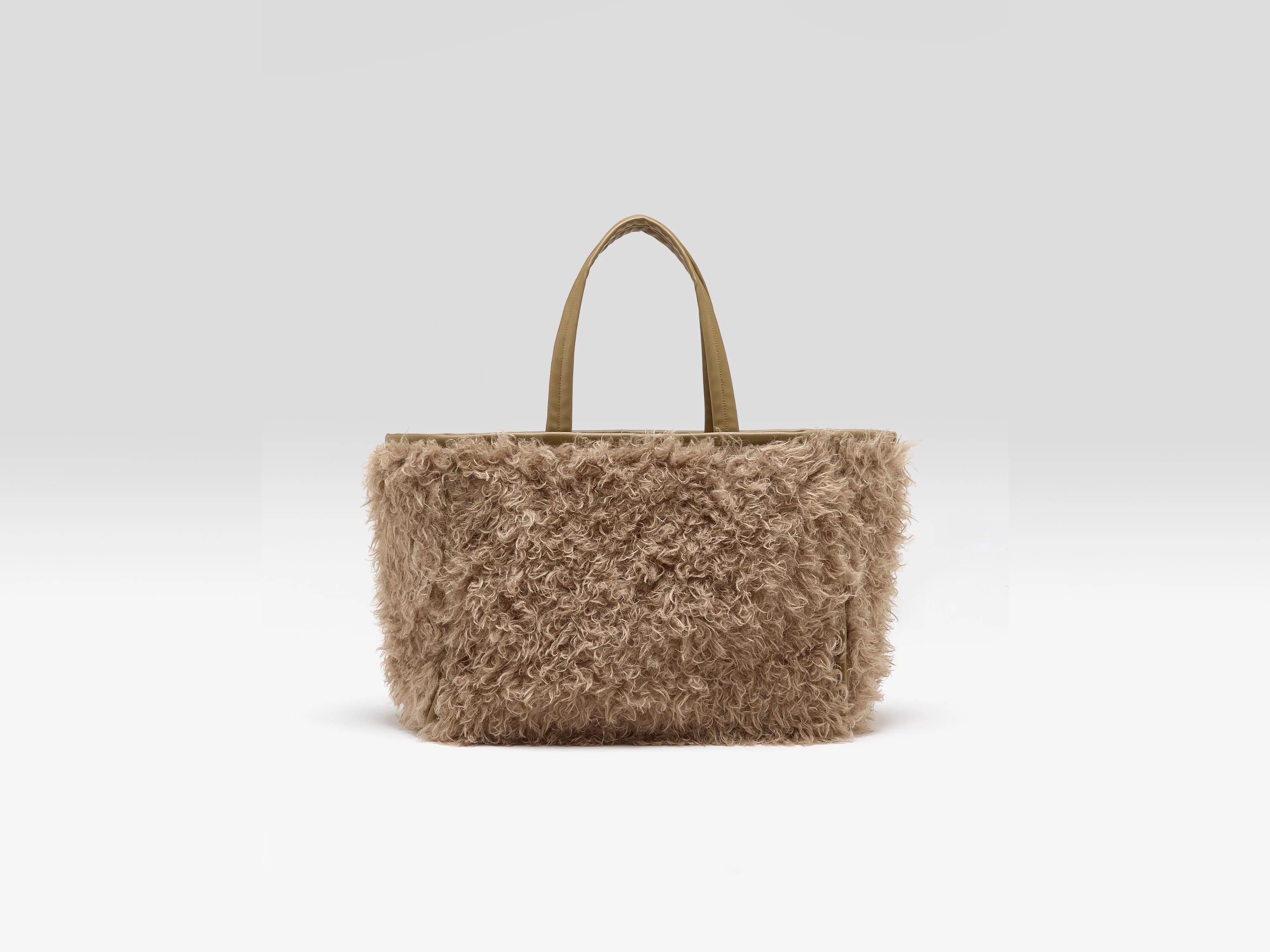 Hetje tote bag van imitatiebont (262 / W / BONE)