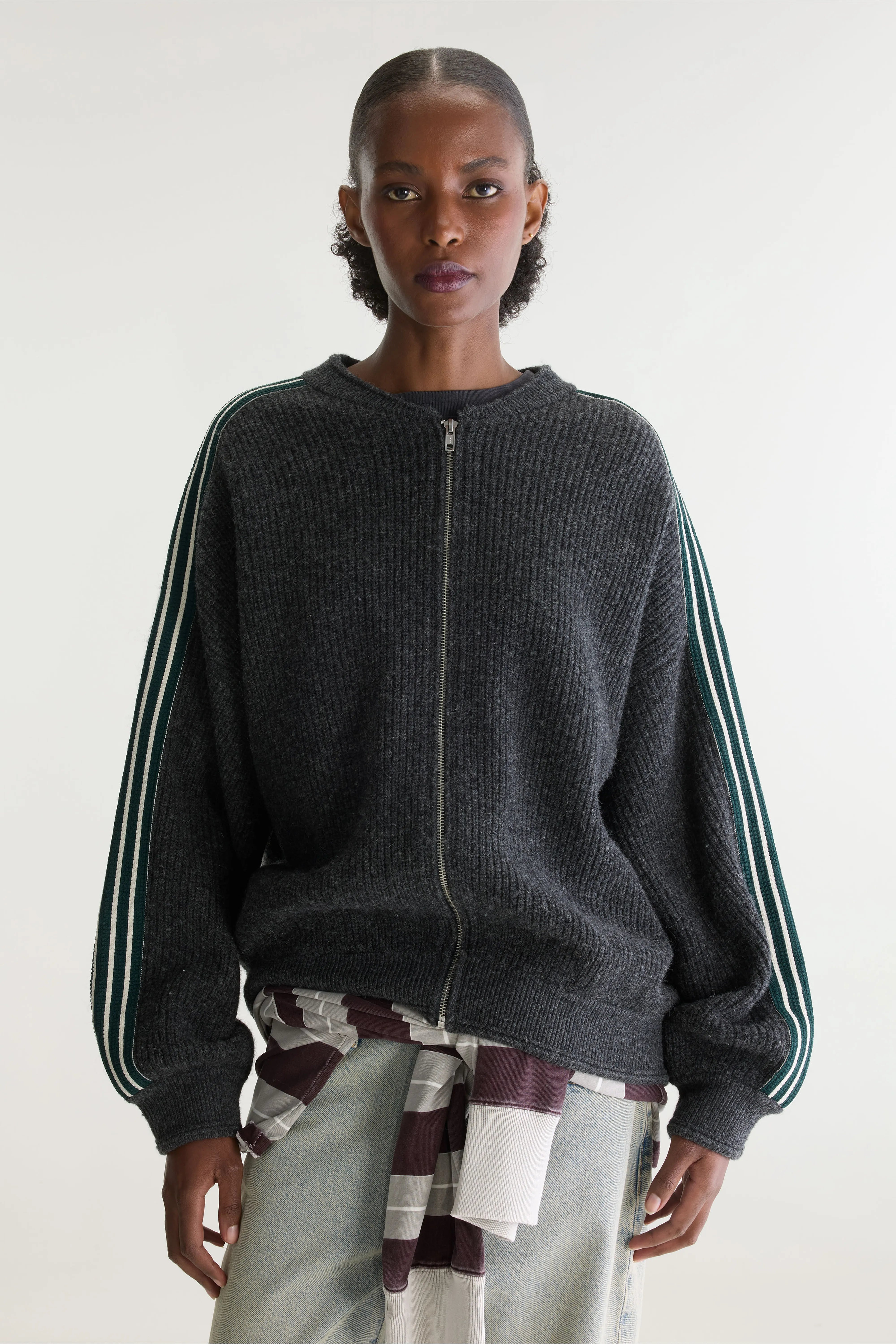 Cardigan zippé Dam (262 / W / DARK GREY)