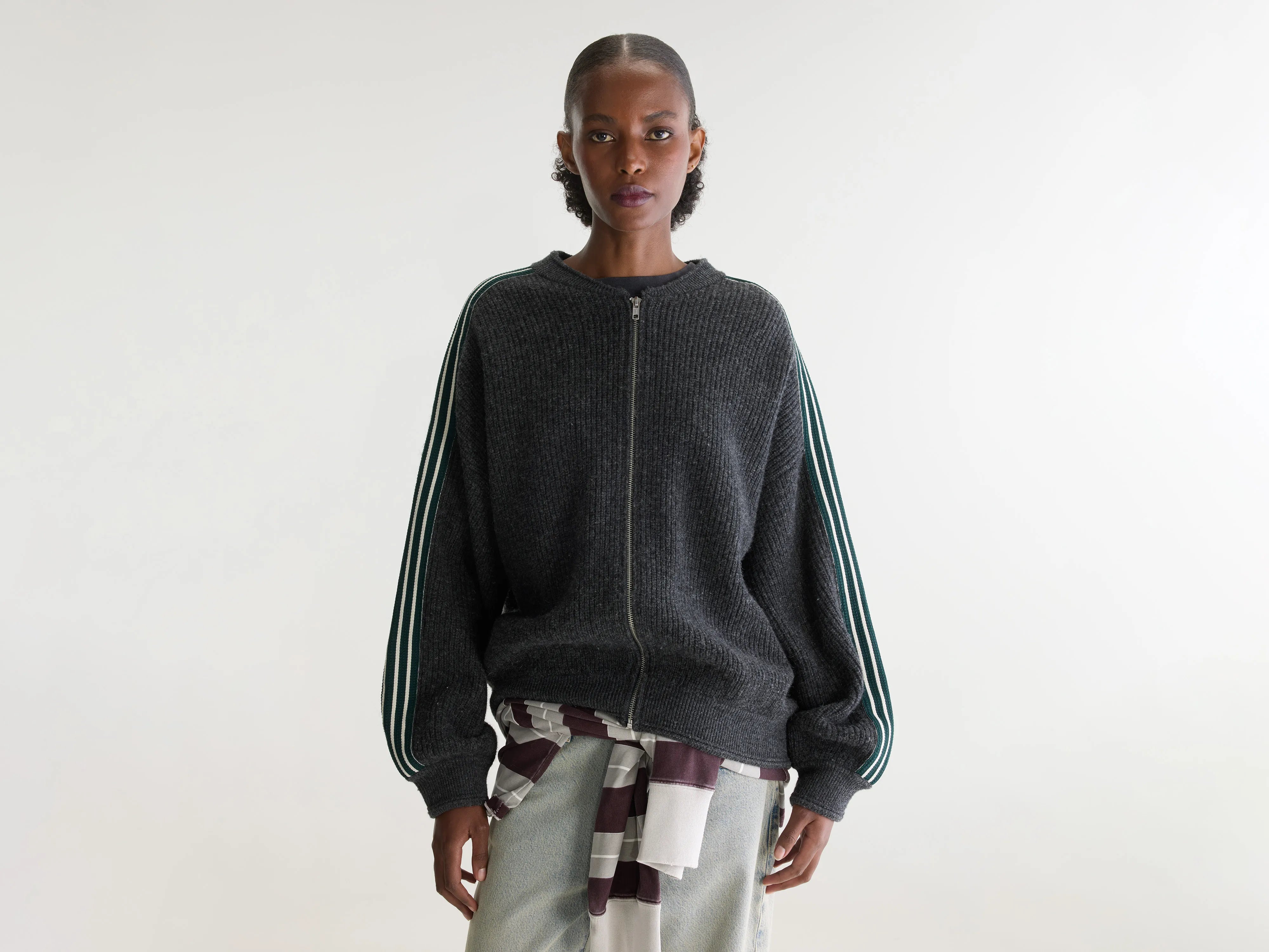 Cardigan zippé Dam (262 / W / DARK GREY)