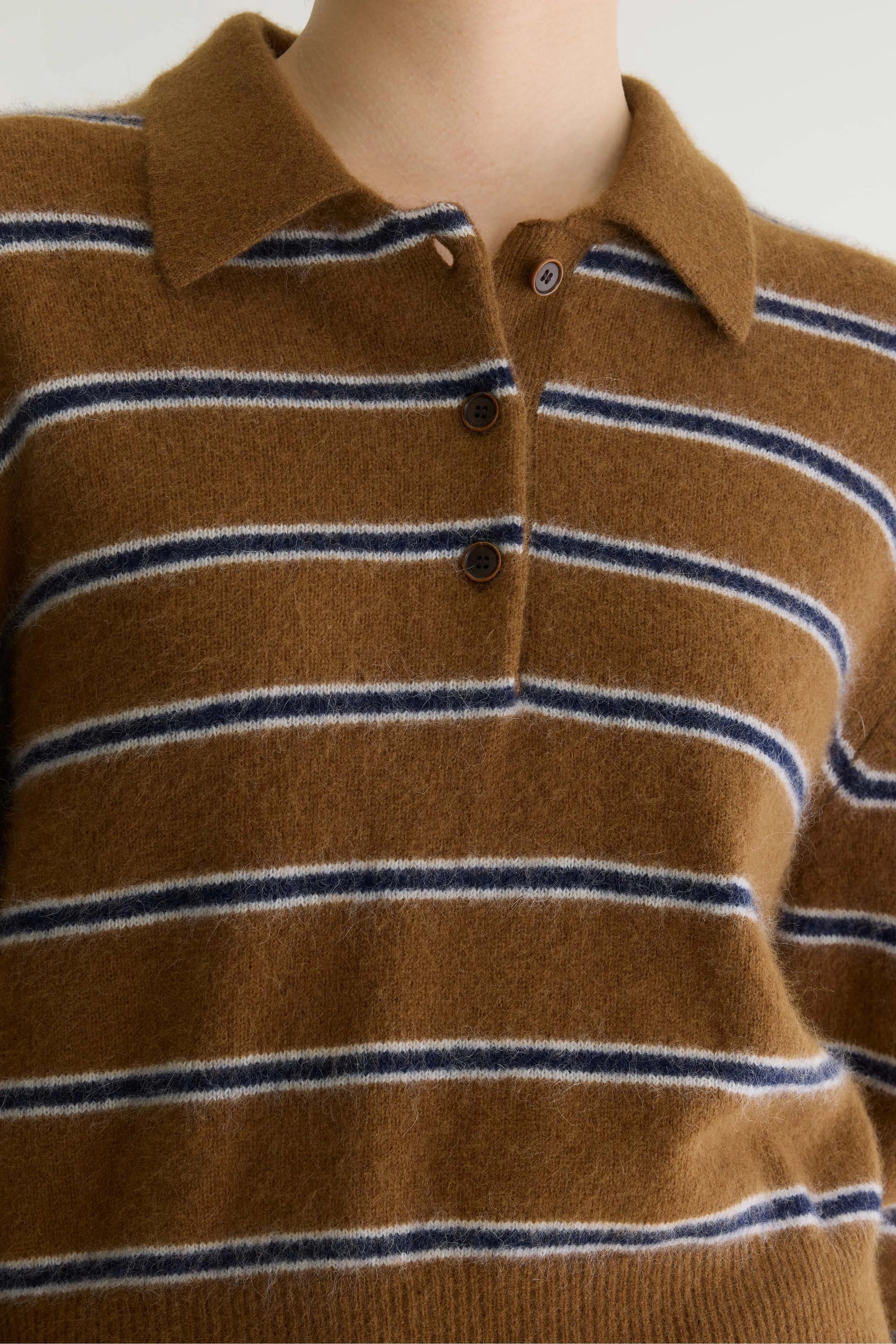 Pull col polo rayé Dussyr (262 / W / STRIPE E)