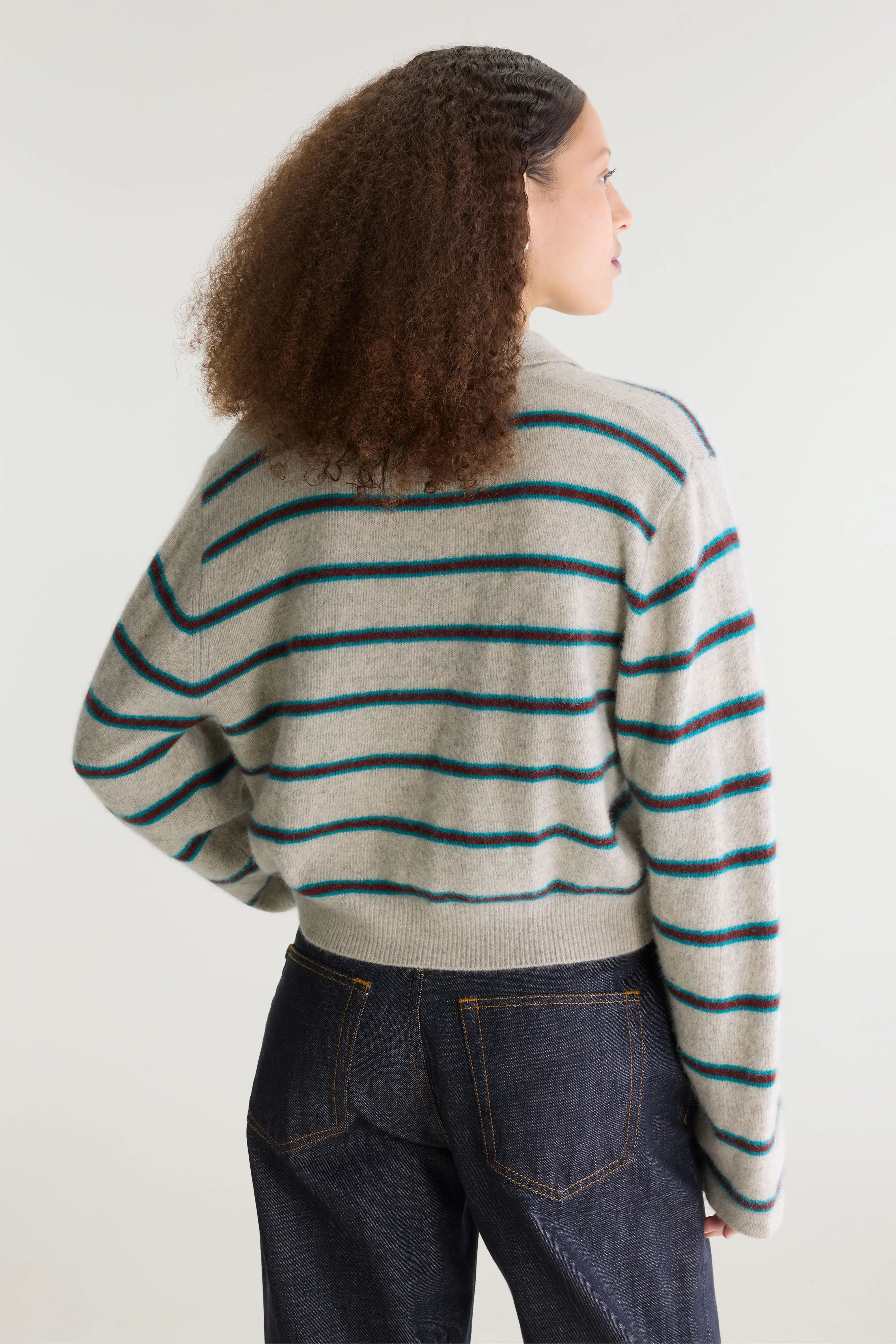 Pull col polo rayé Dussyr (262 / W / STRIPE F)