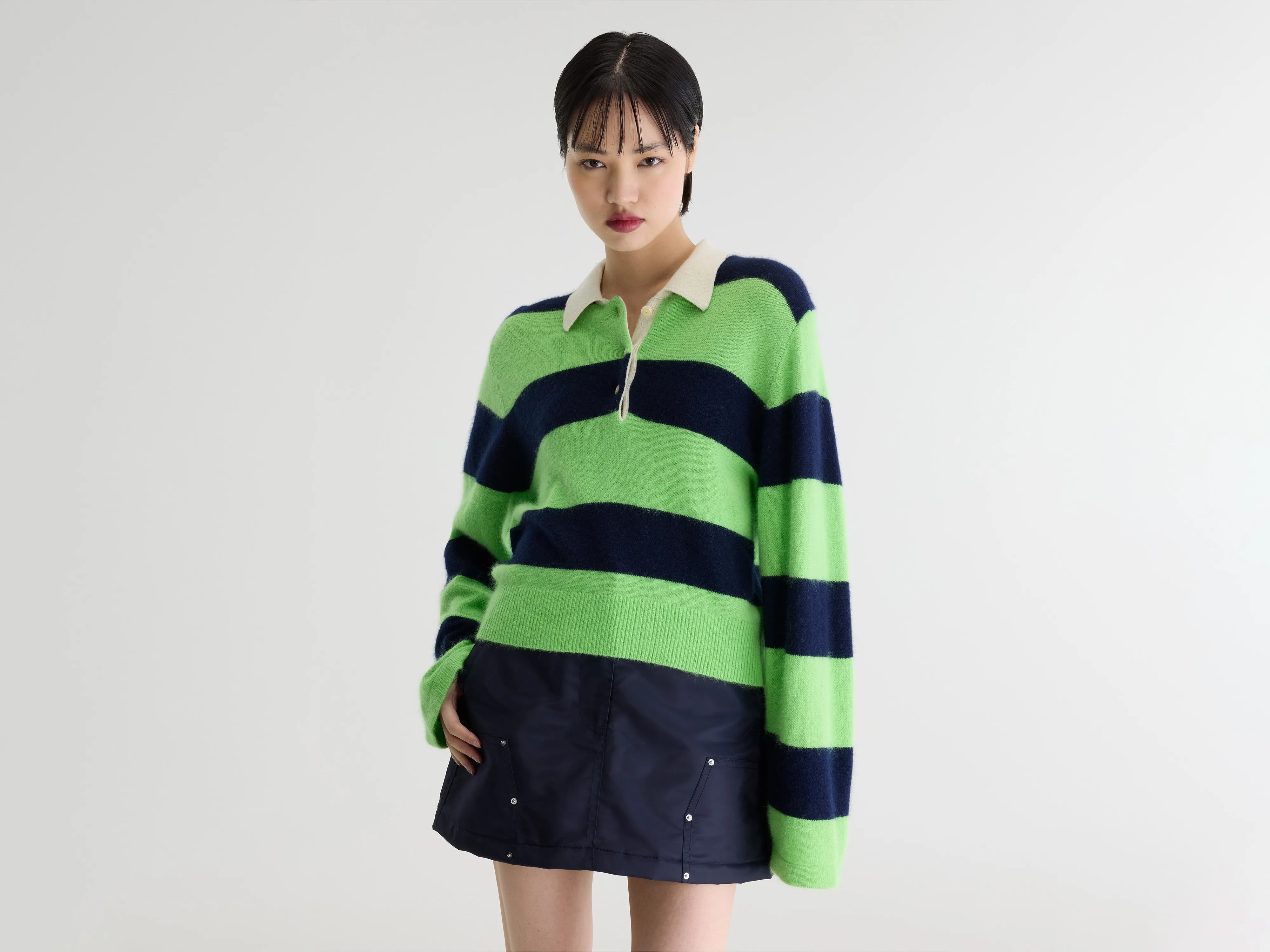 Dusto gestreepte polotrui (262 / W / STRIPE A)