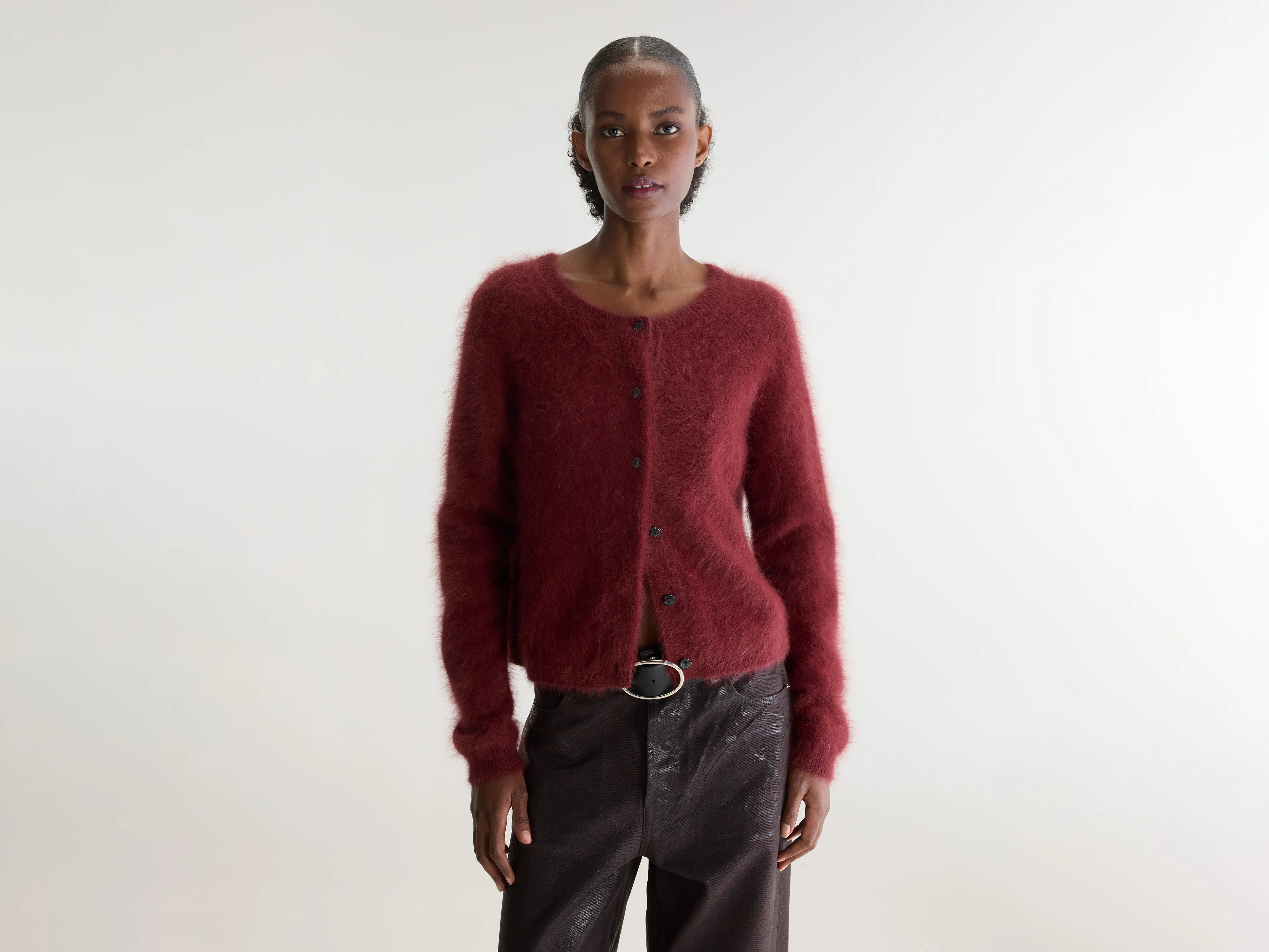 Cardigan en angora Datair (262 / W / GRENAT)