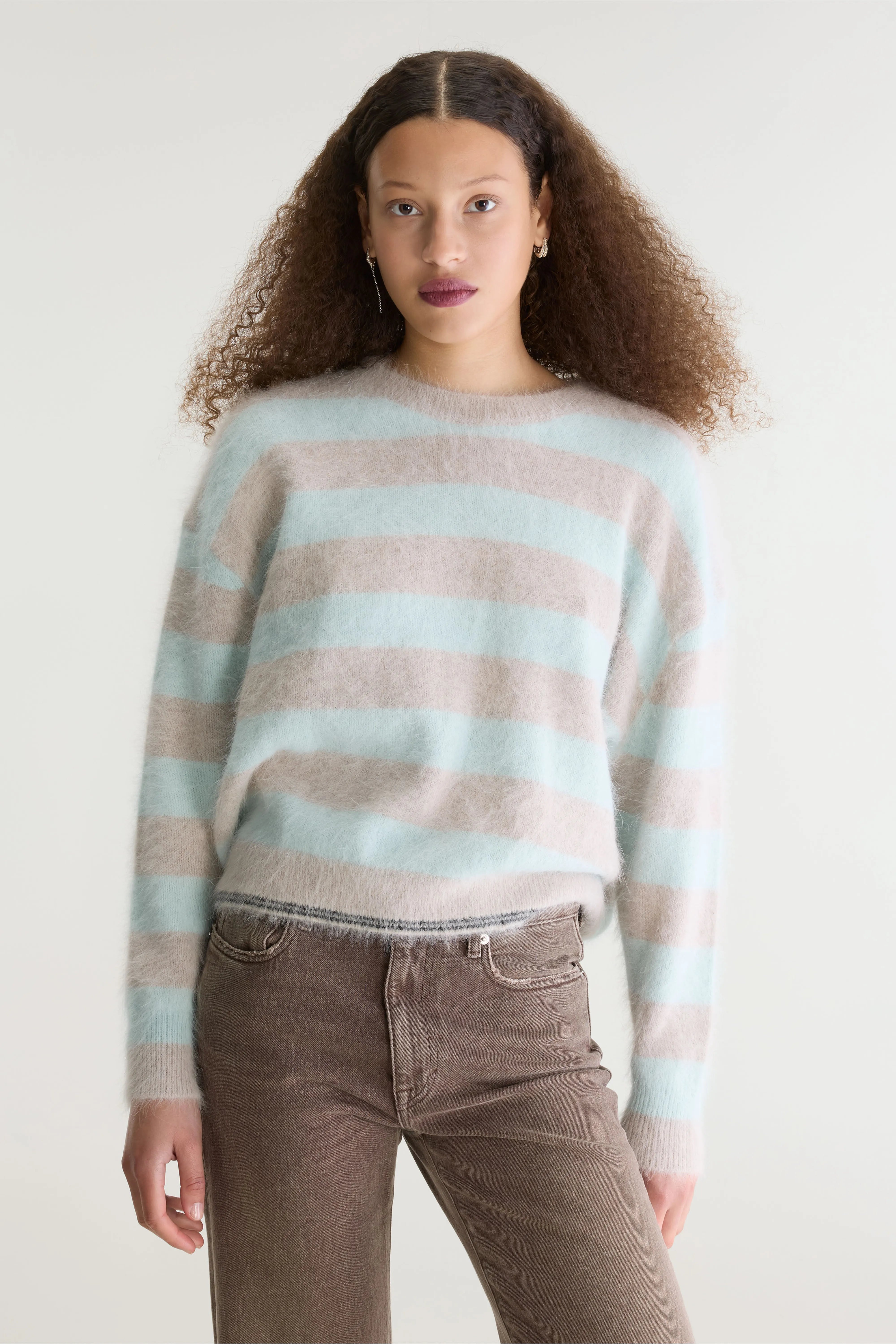 Datus angora-blend sweater (262 / W / STRIPE A)
