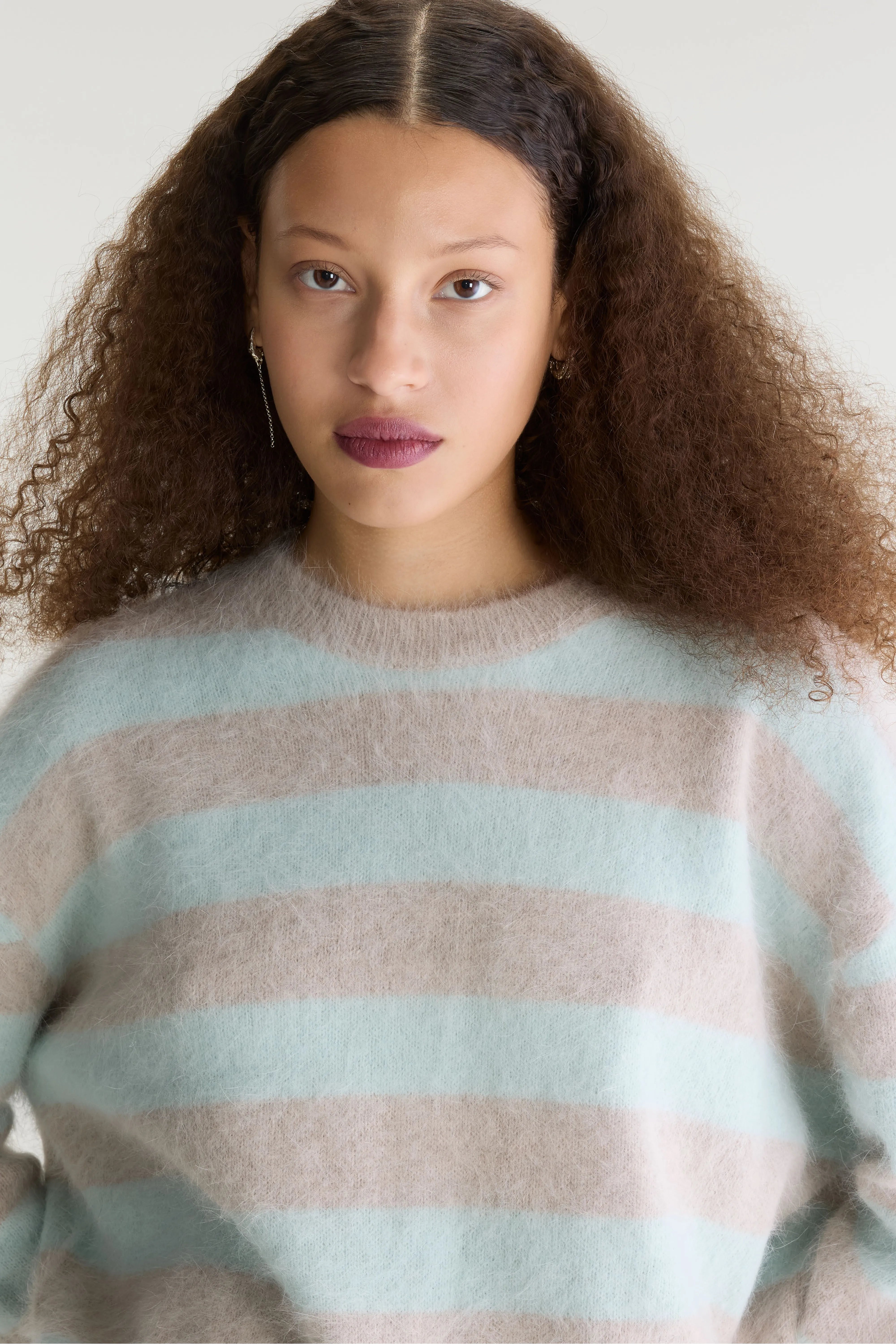 Datus angora-blend sweater (262 / W / STRIPE A)
