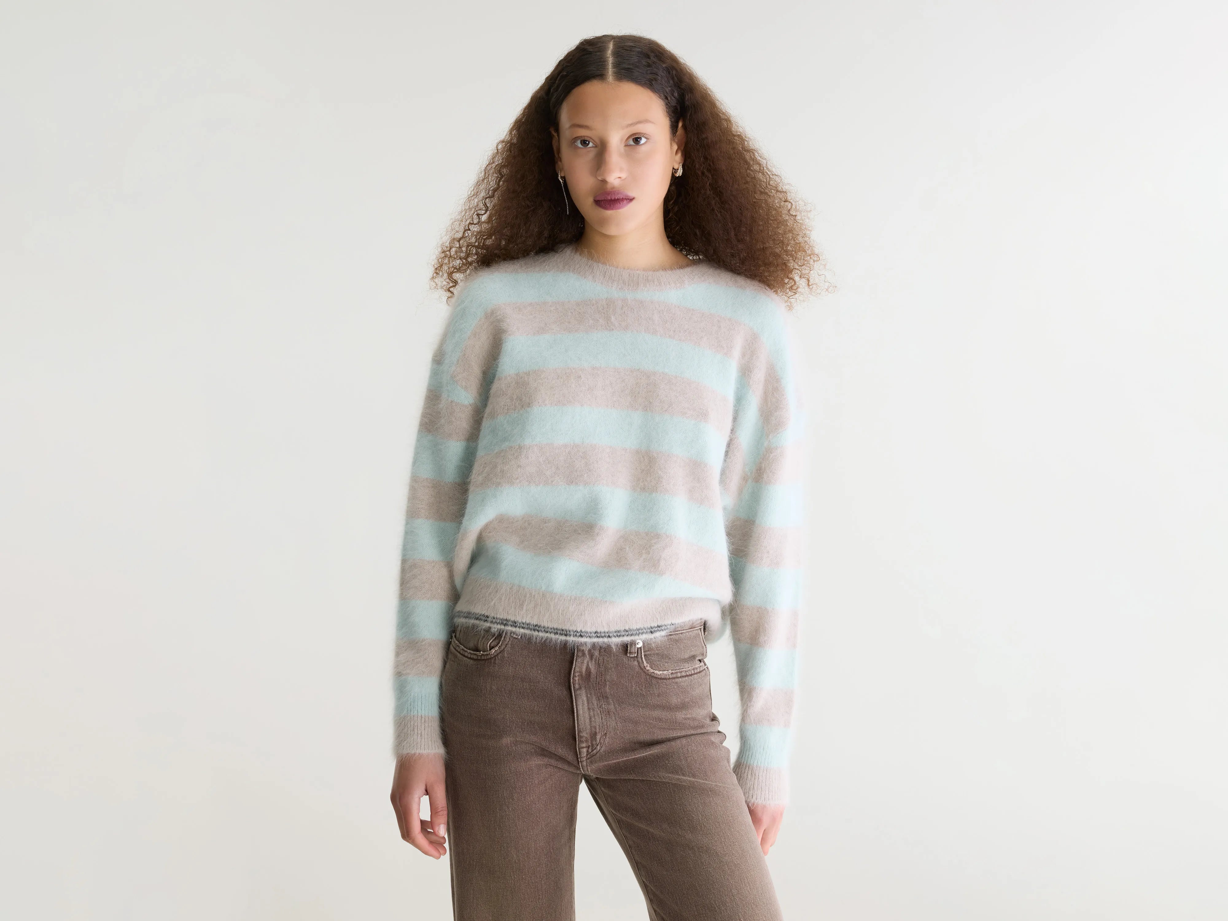 Datus angora-blend sweater (262 / W / STRIPE A)