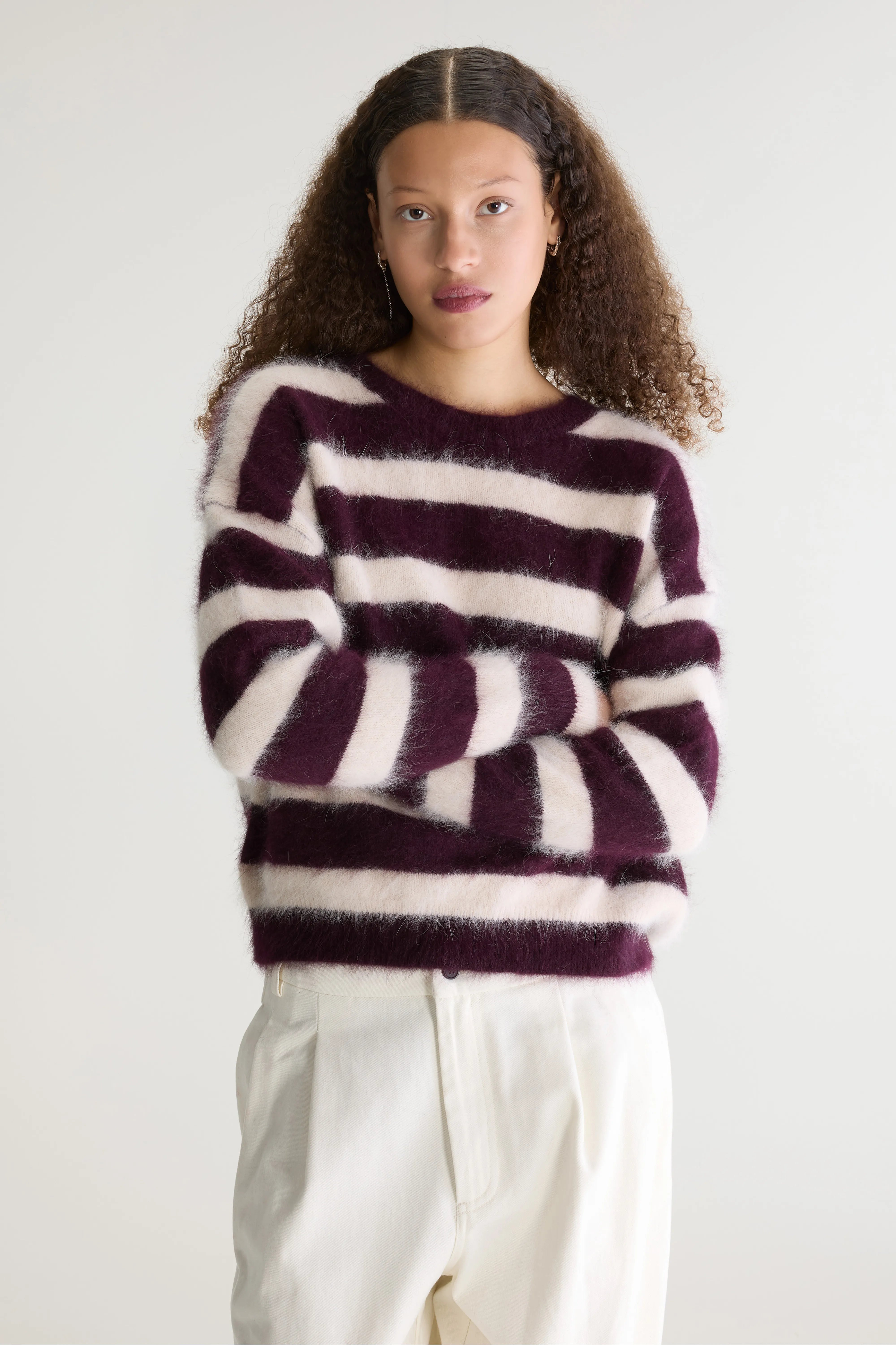 Pull en angora mélangé Datus (262 / W / STRIPE B)